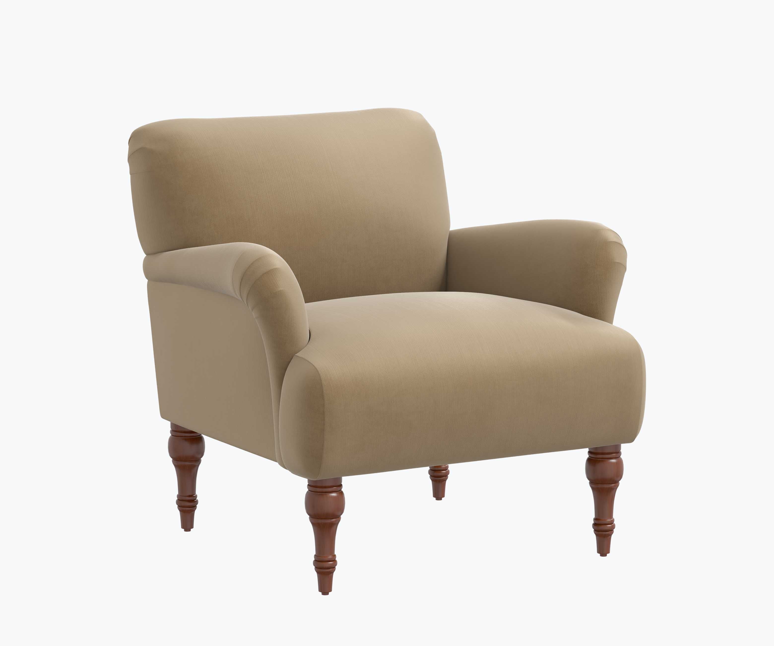 Bristol Armchair - Walnut Velvet