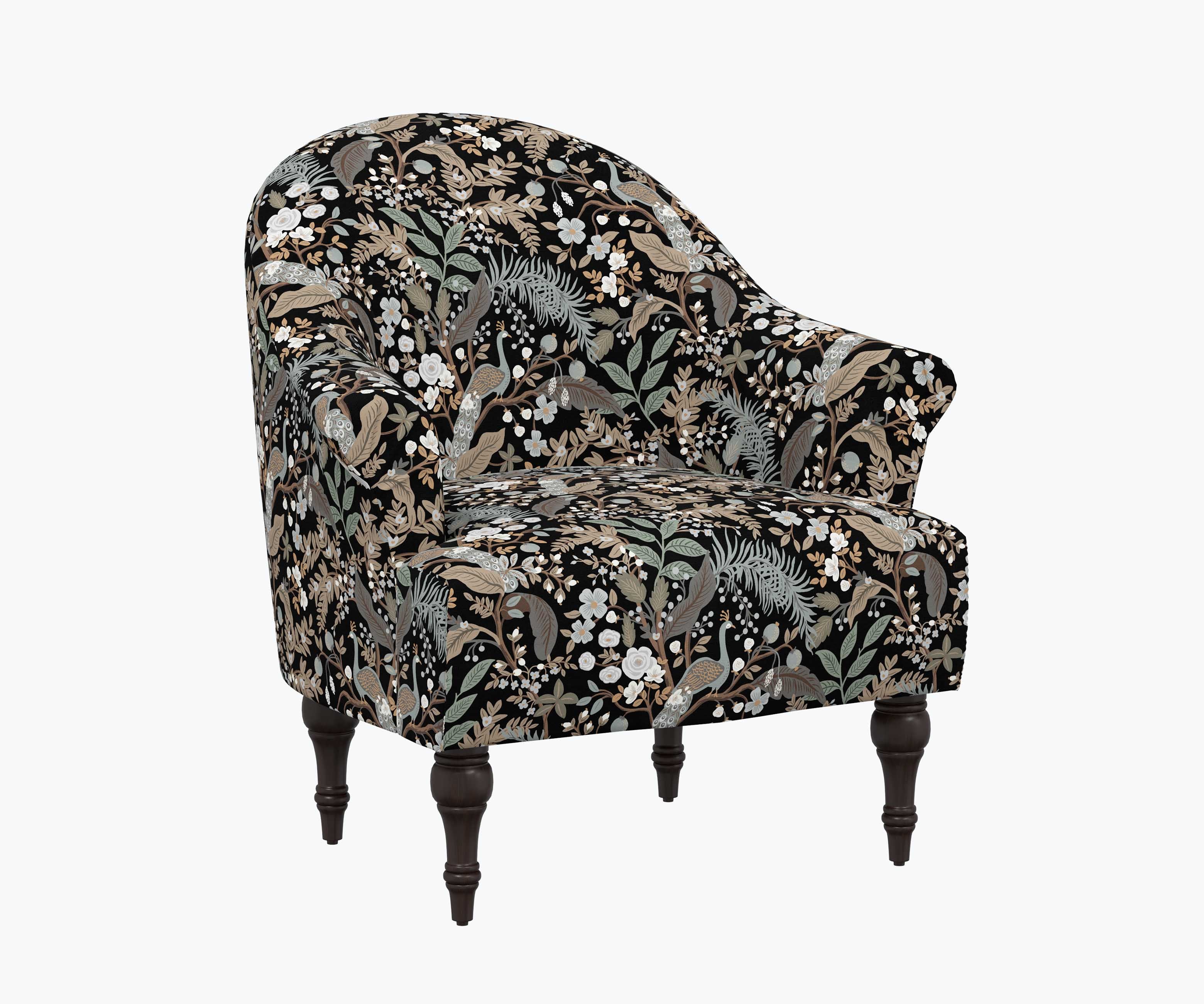 Gramercy Armchair - Peacock Garden Black