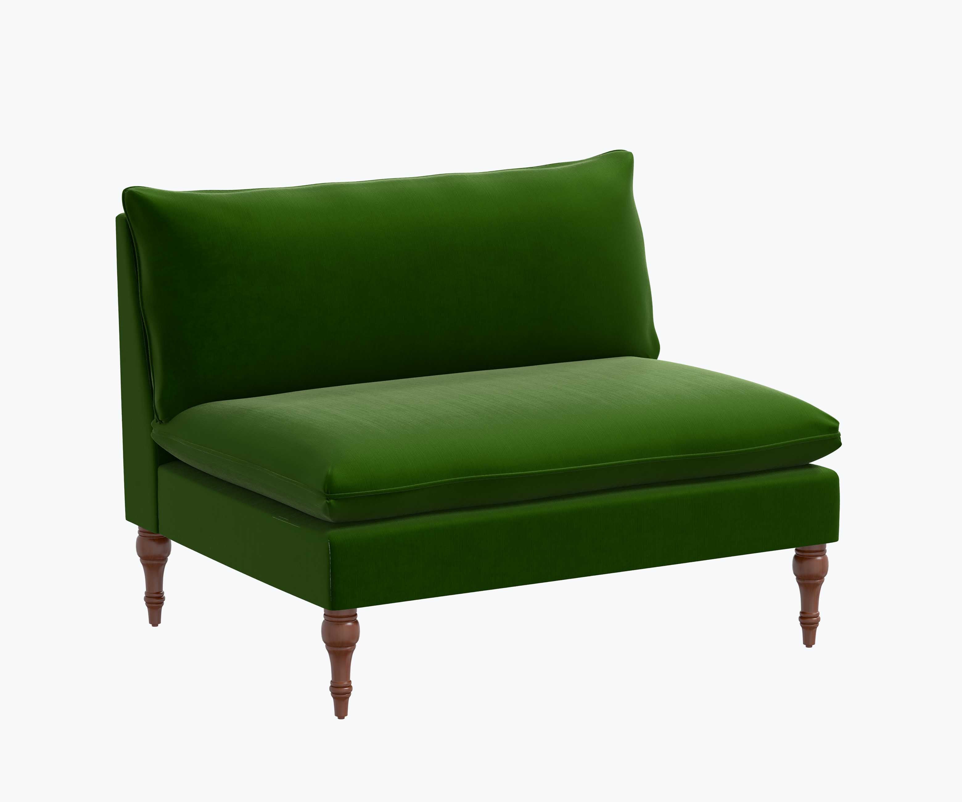 Louie Settee - Emerald Velvet