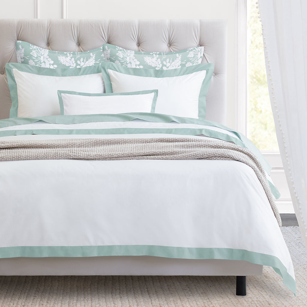 Seafoam Green Linden Sham Pair