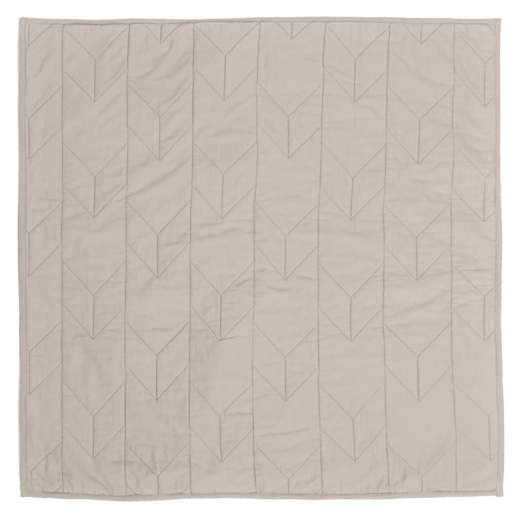 Dove Grey Chevron Quilt Euro Sham