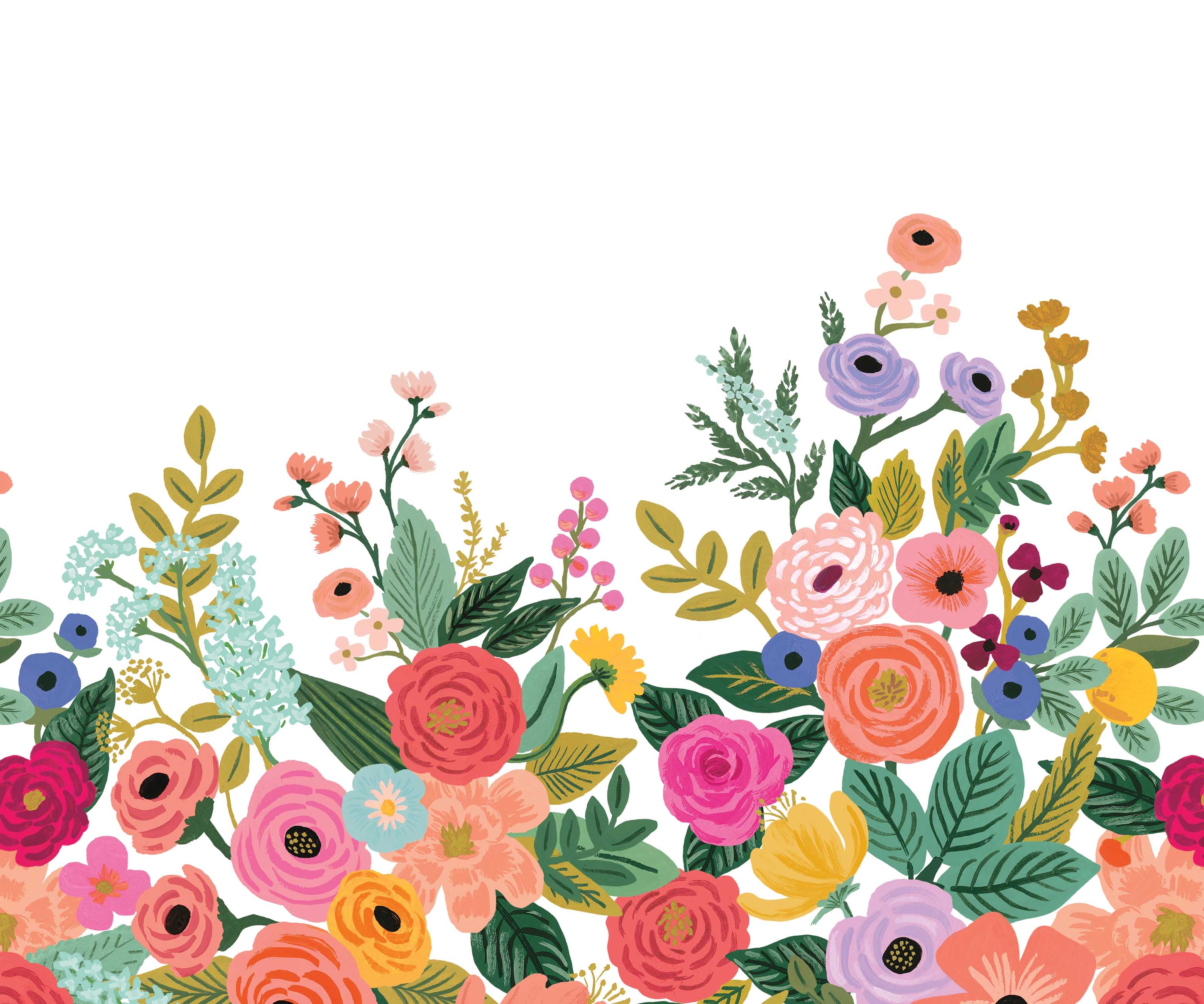 Garden Party Wallpaper Mural - Rose Multi