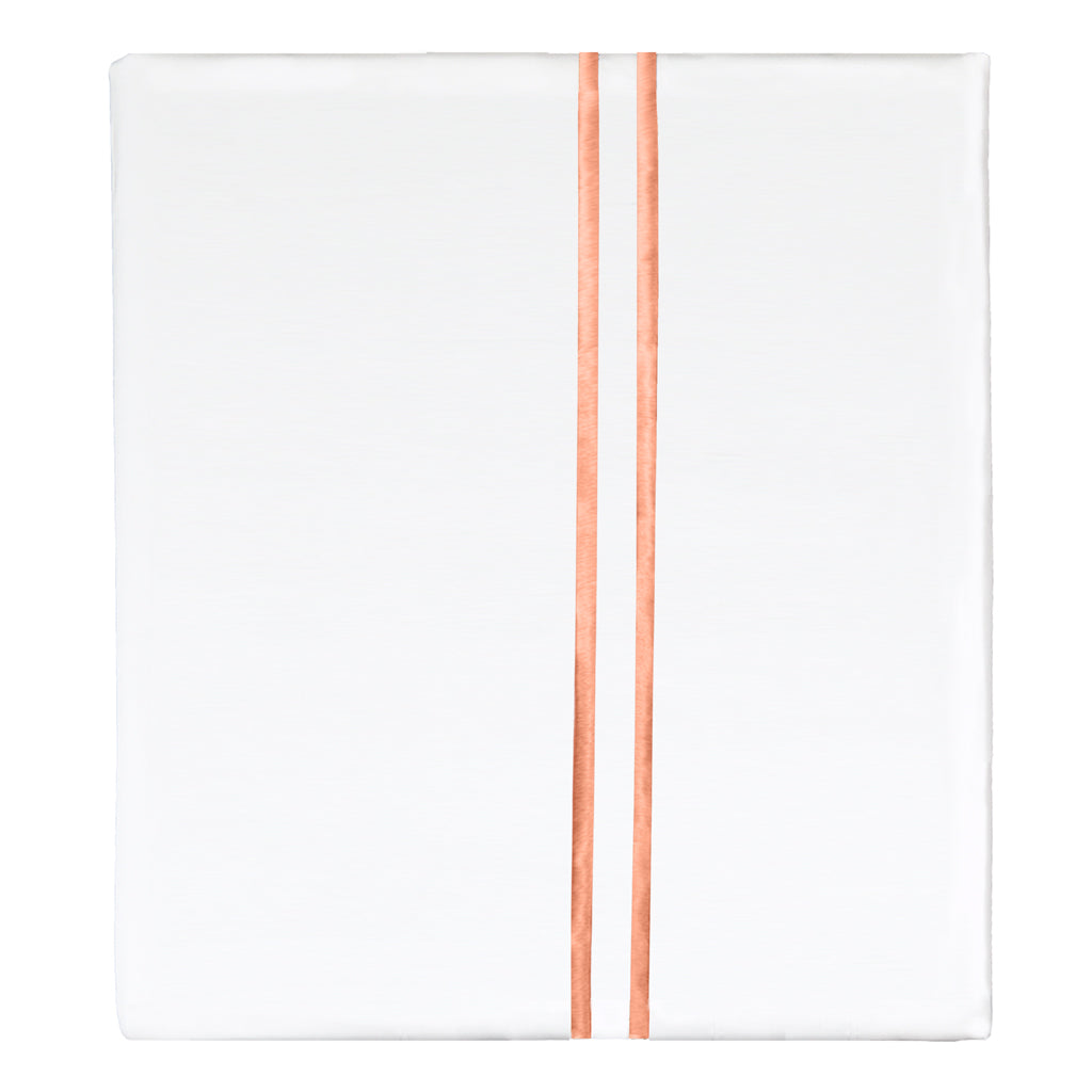 Apricot Lines Embroidered Flat Sheet