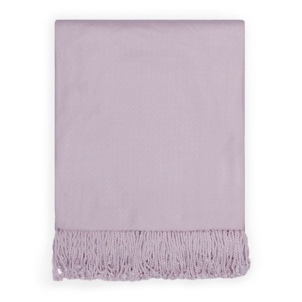 The Lilac Fringed Throw Blanket