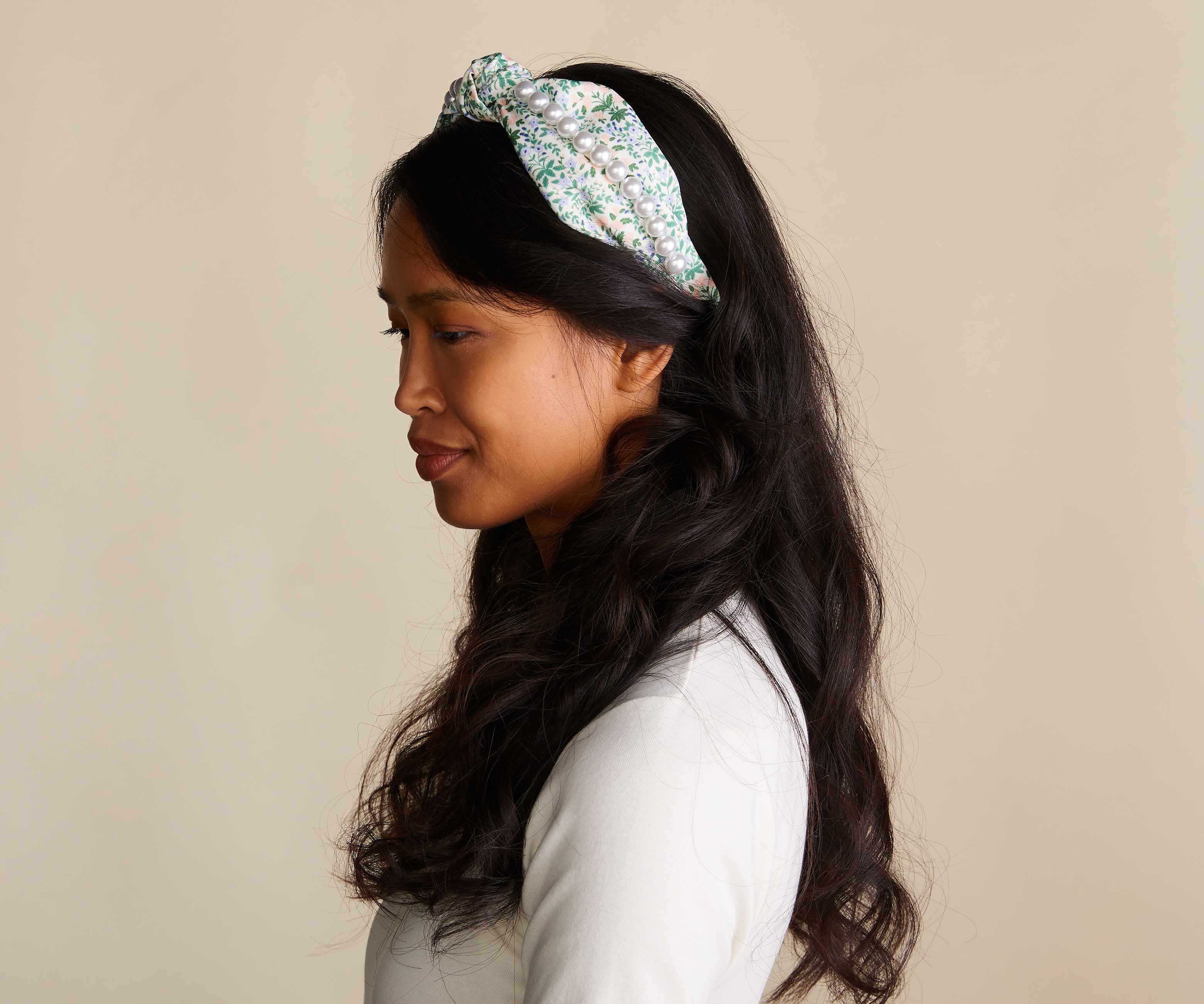 Lottie Pearl Embellished Knotted Headband