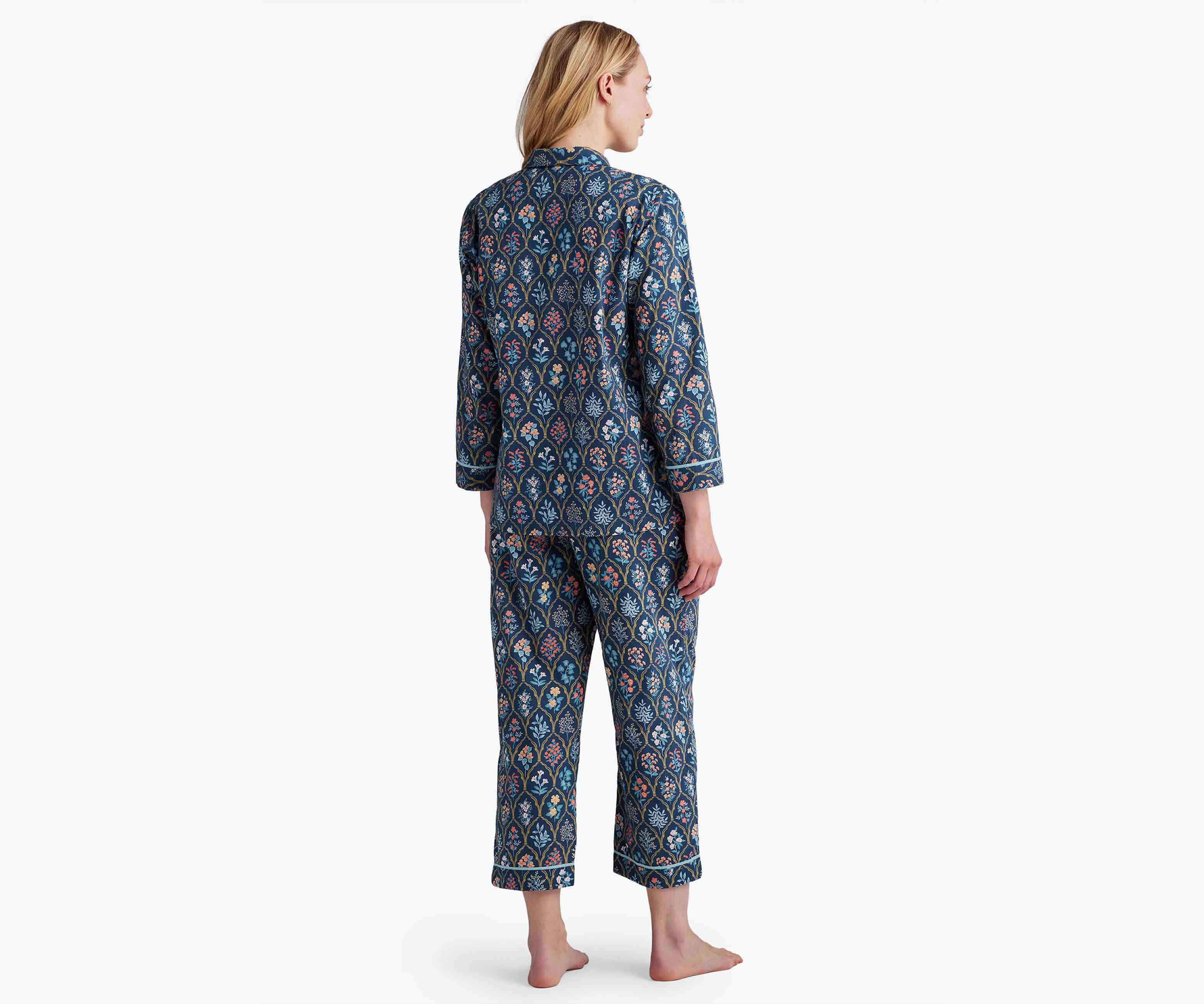 Voile Button Front Crop Set - Hawthorne