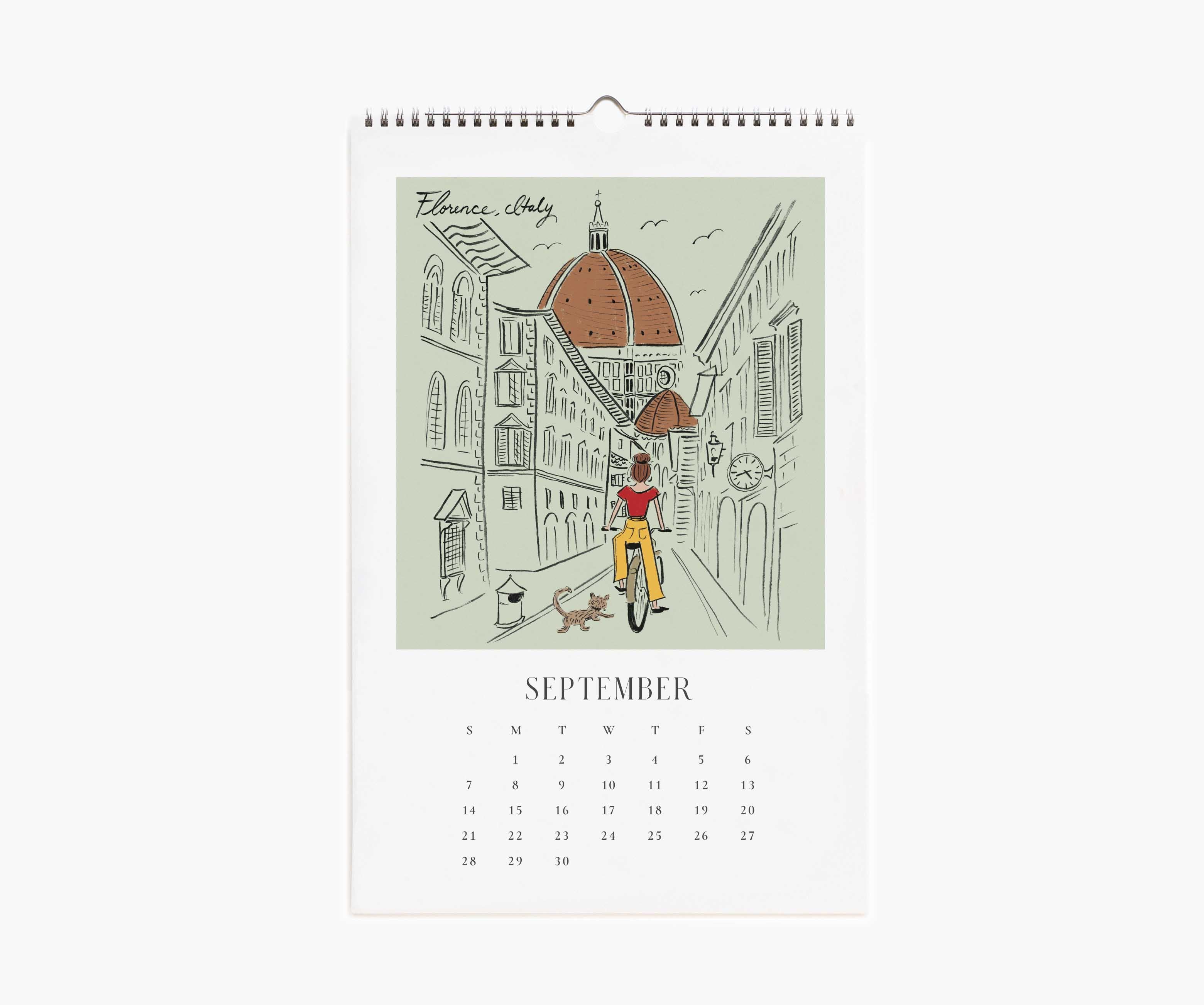 2025 Wall Calendar - Travel Sketchbook