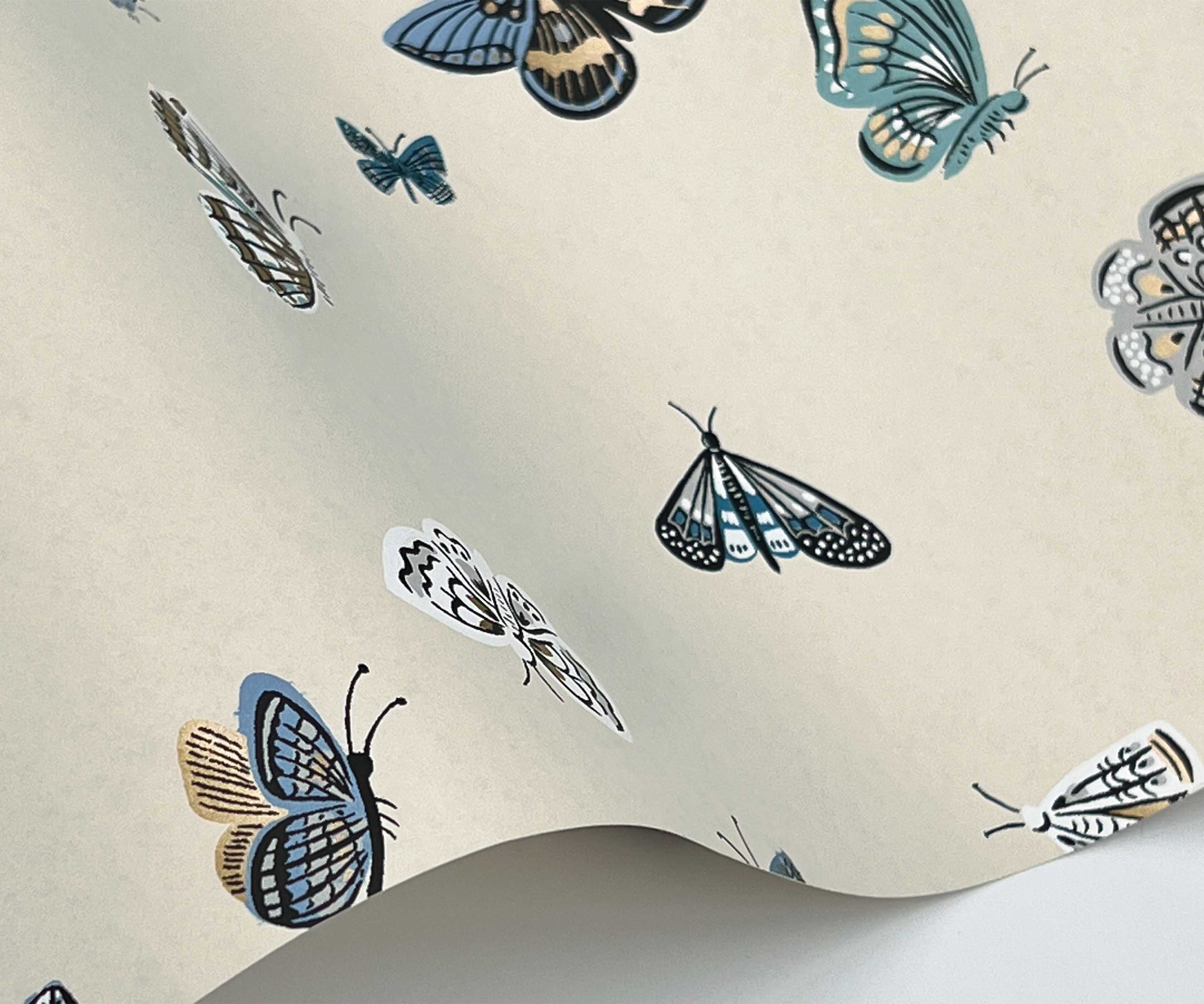 Butterfly House Wallpaper Sample - Linen