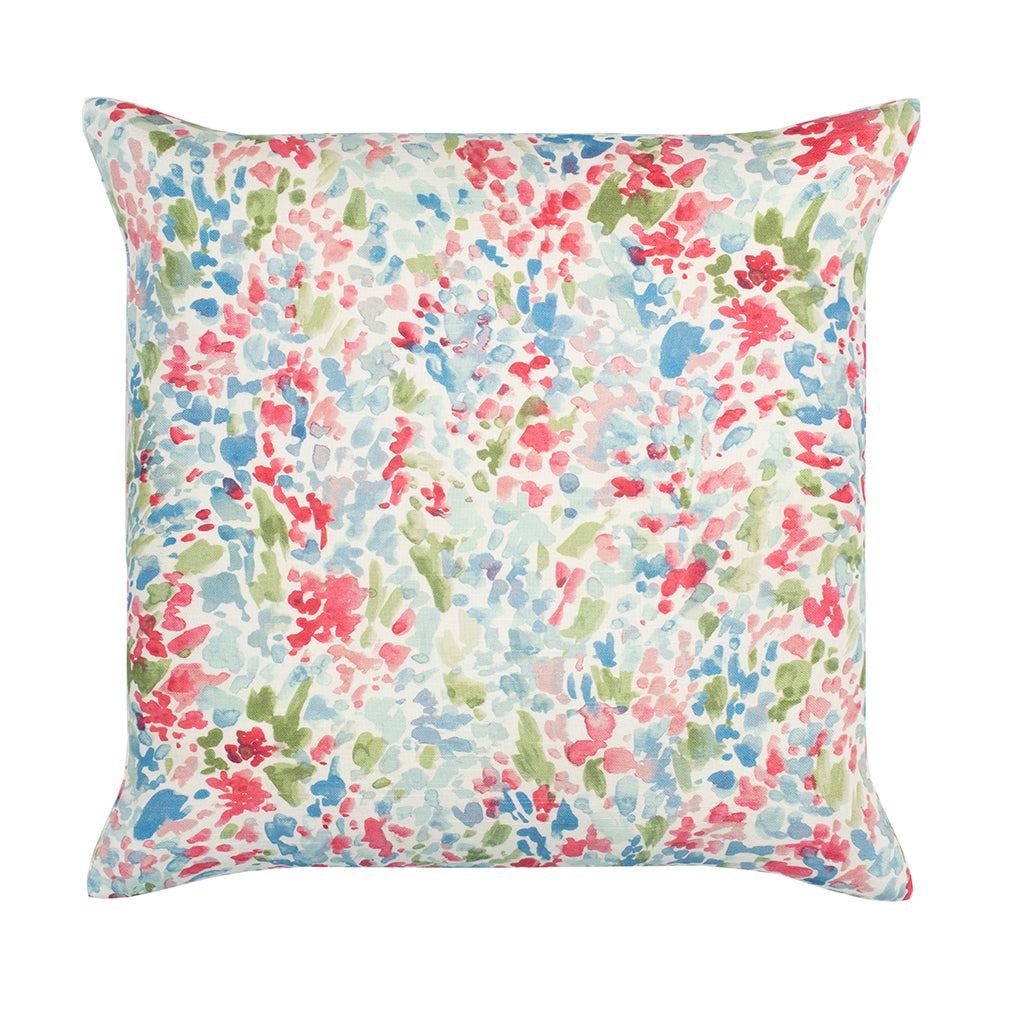 The English Garden Watercolor Square Throw Pillow