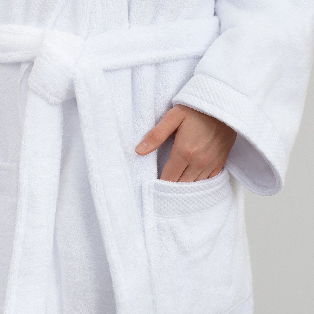 White Plush Cotton Bathrobe