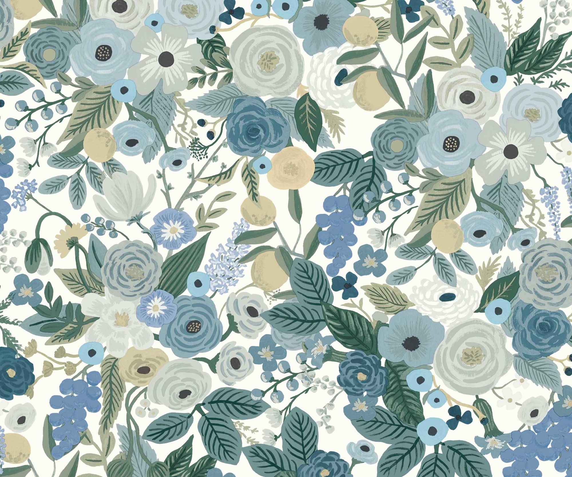 Garden Party Wallpaper - Indigo Multi