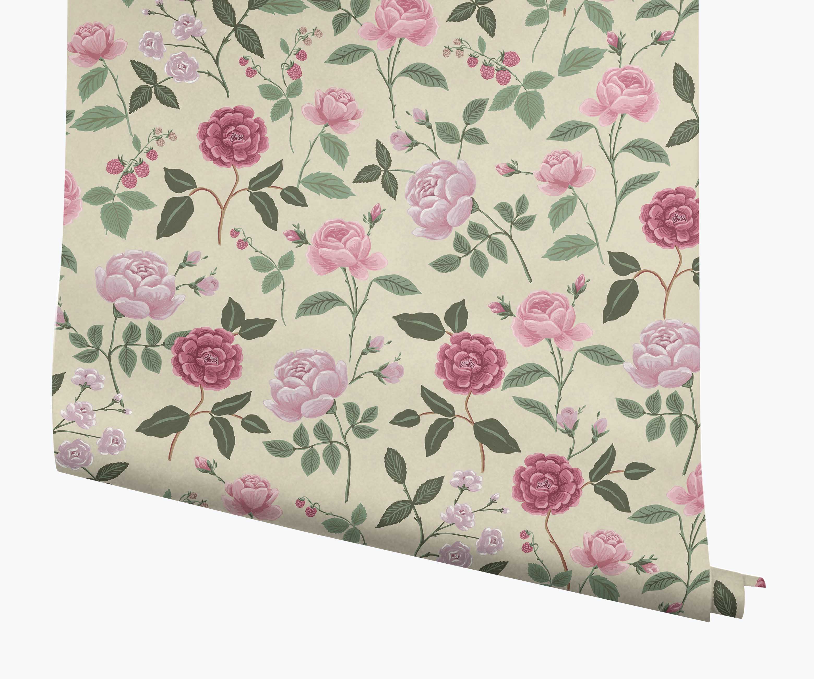 Roses Wallpaper - Linen