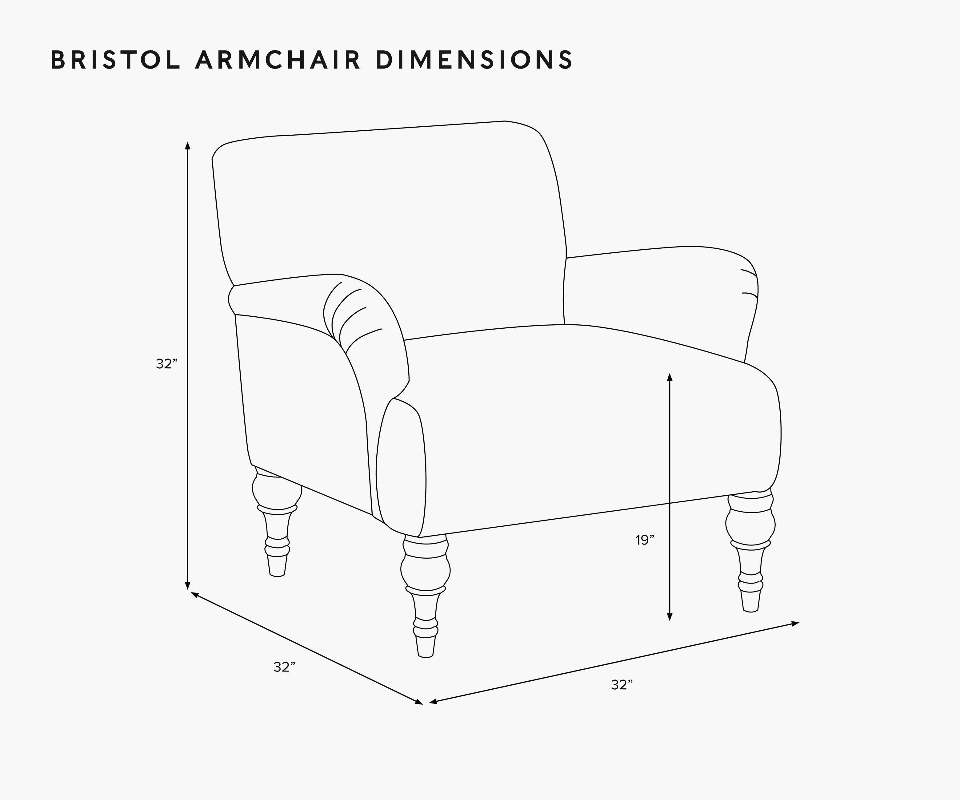 Bristol Armchair - Garden Party Blue