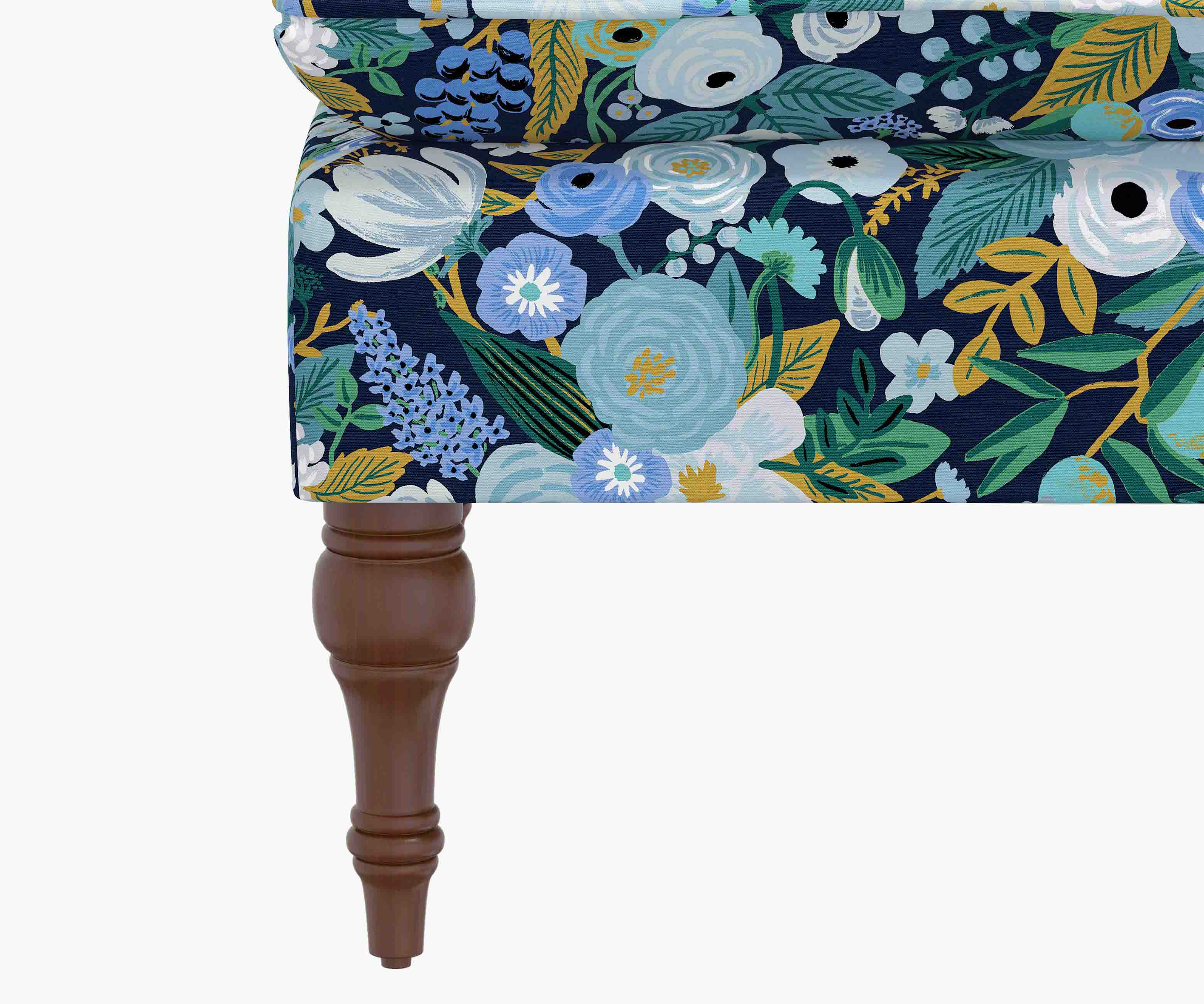 Louie Settee - Garden Party Blue