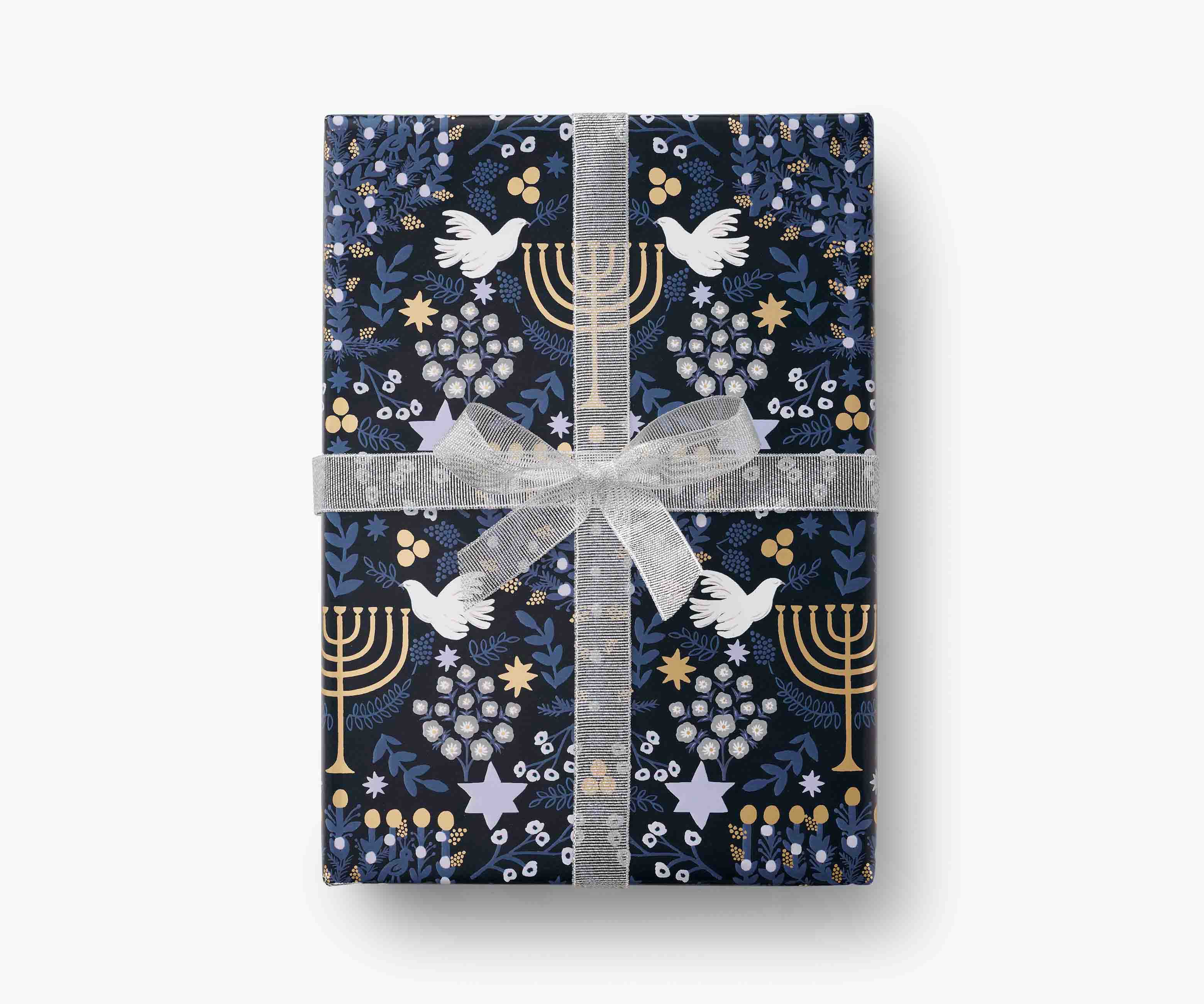 Holiday Wrapping Roll - Laurel Menorah