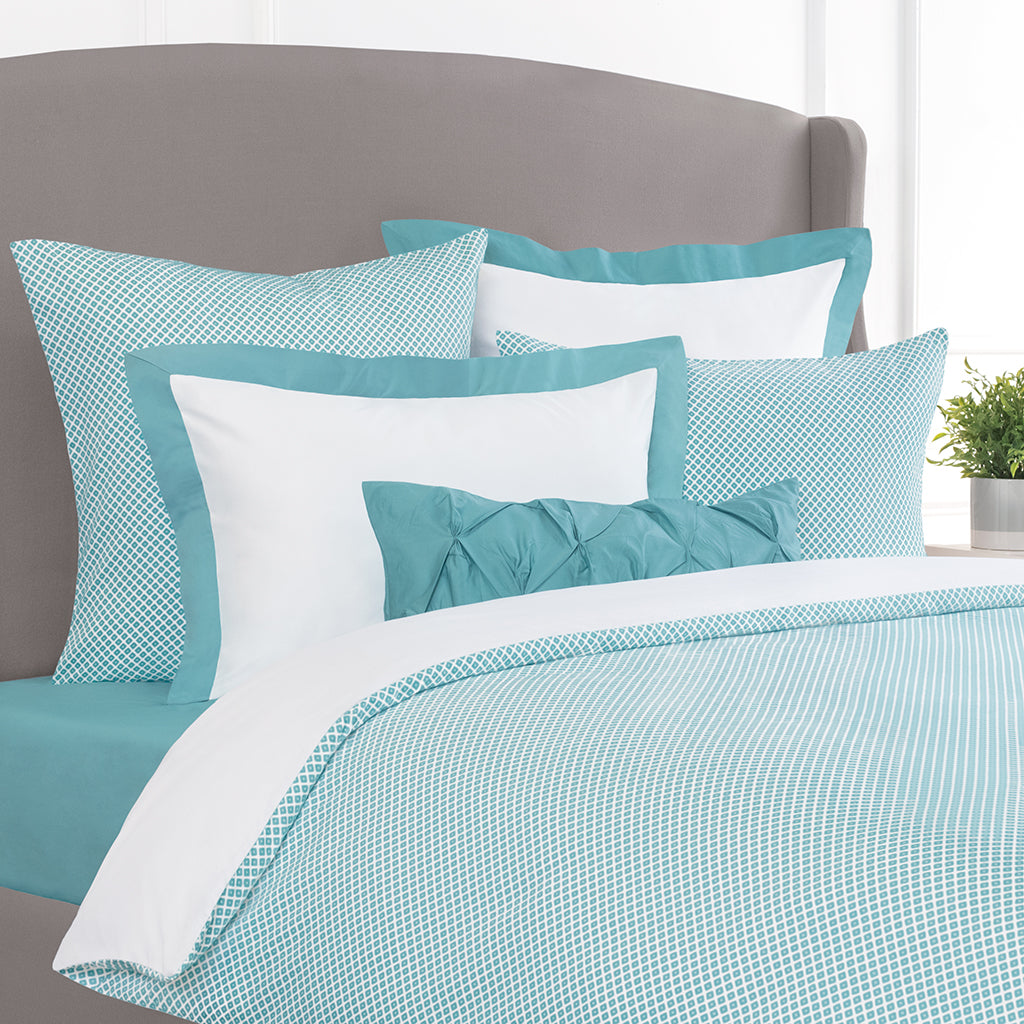 The Turquoise Pintuck Throw Pillow