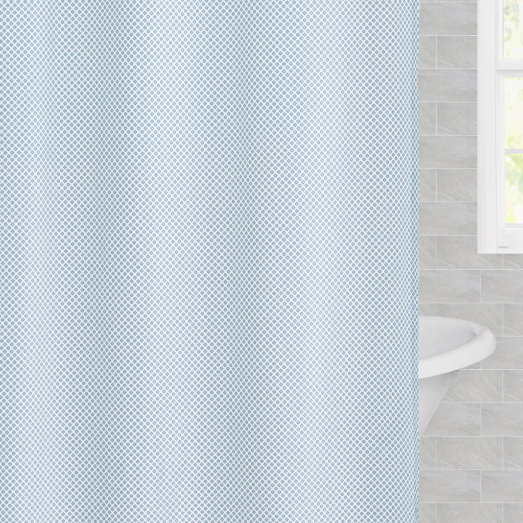 The French Blue Diamonds Shower Curtain