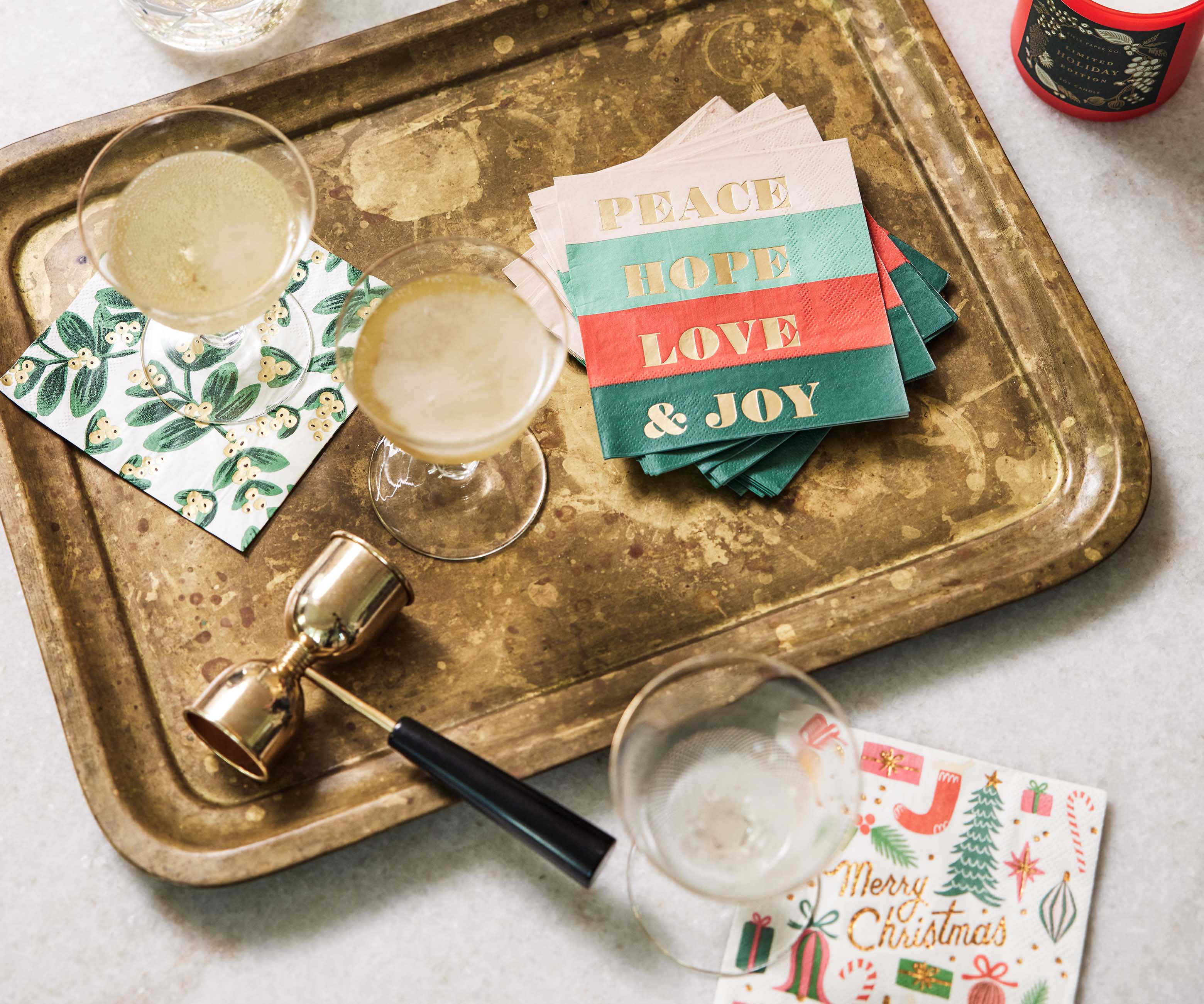 Holiday Cocktail Napkins - Deck The Halls