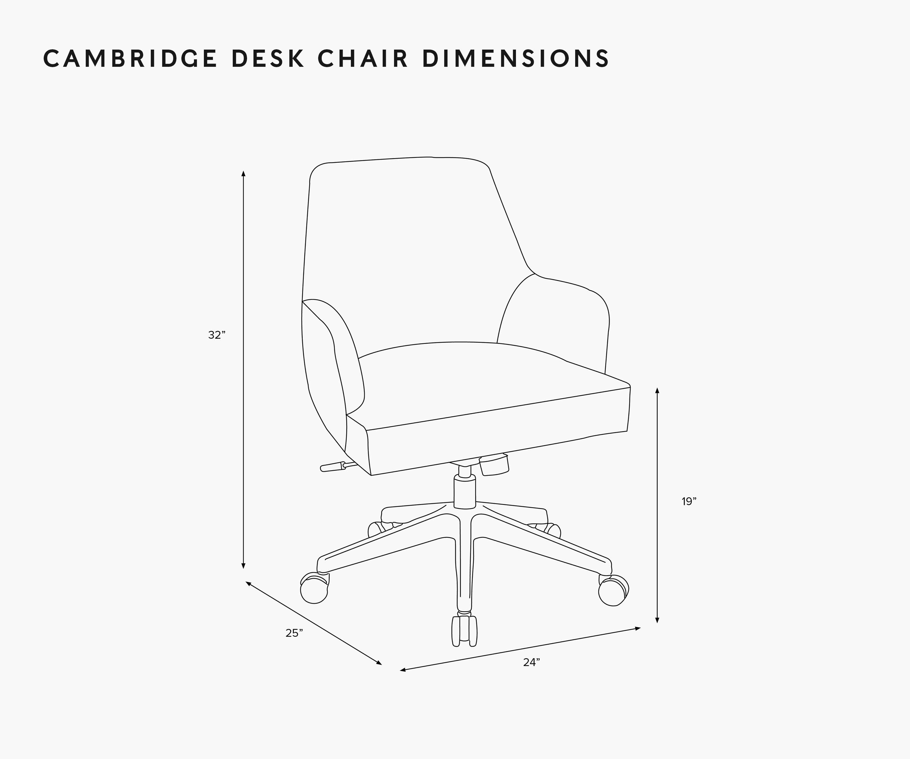 Cambridge Desk Chair - Plum Velvet