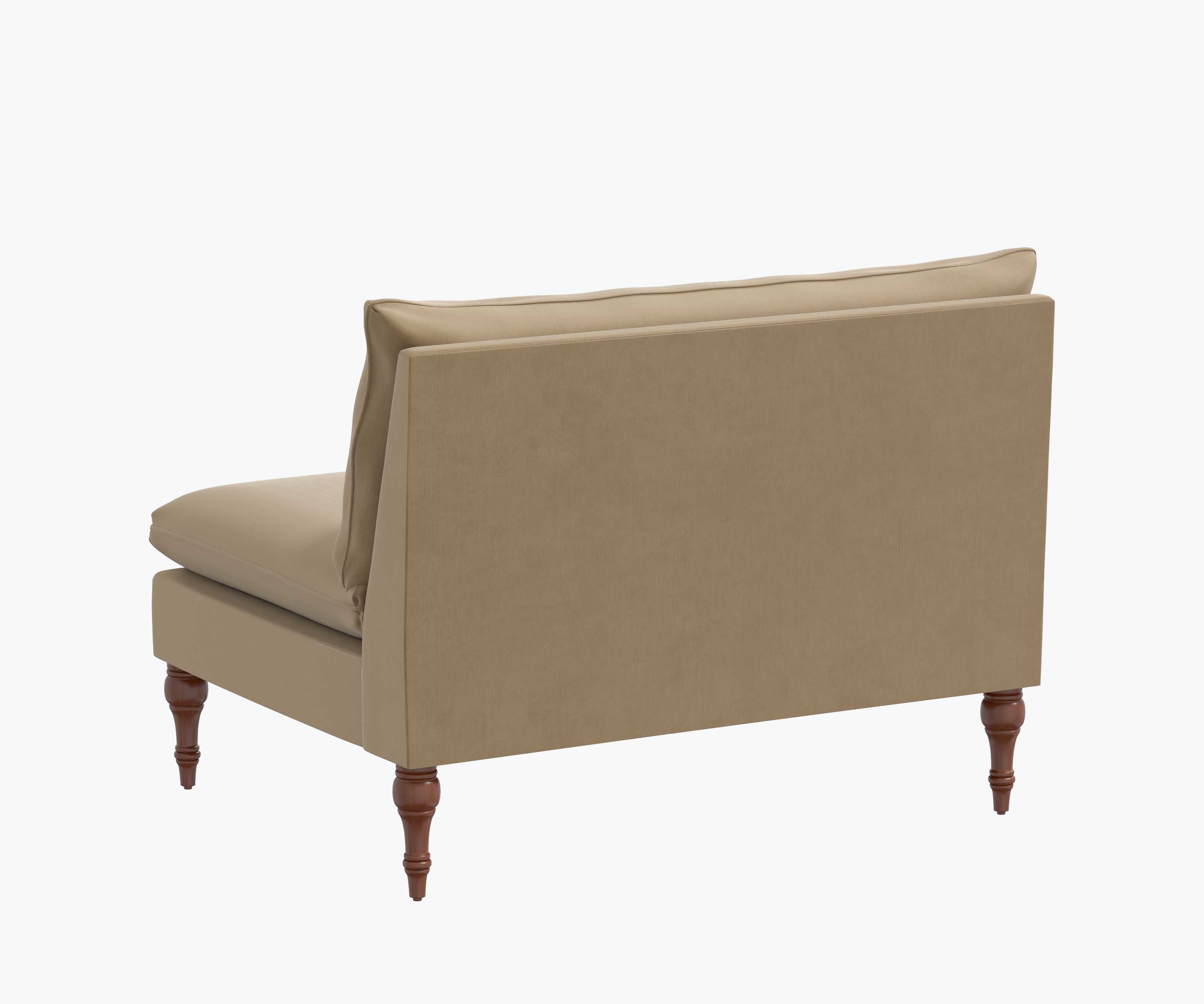 Louie Settee - Walnut Velvet