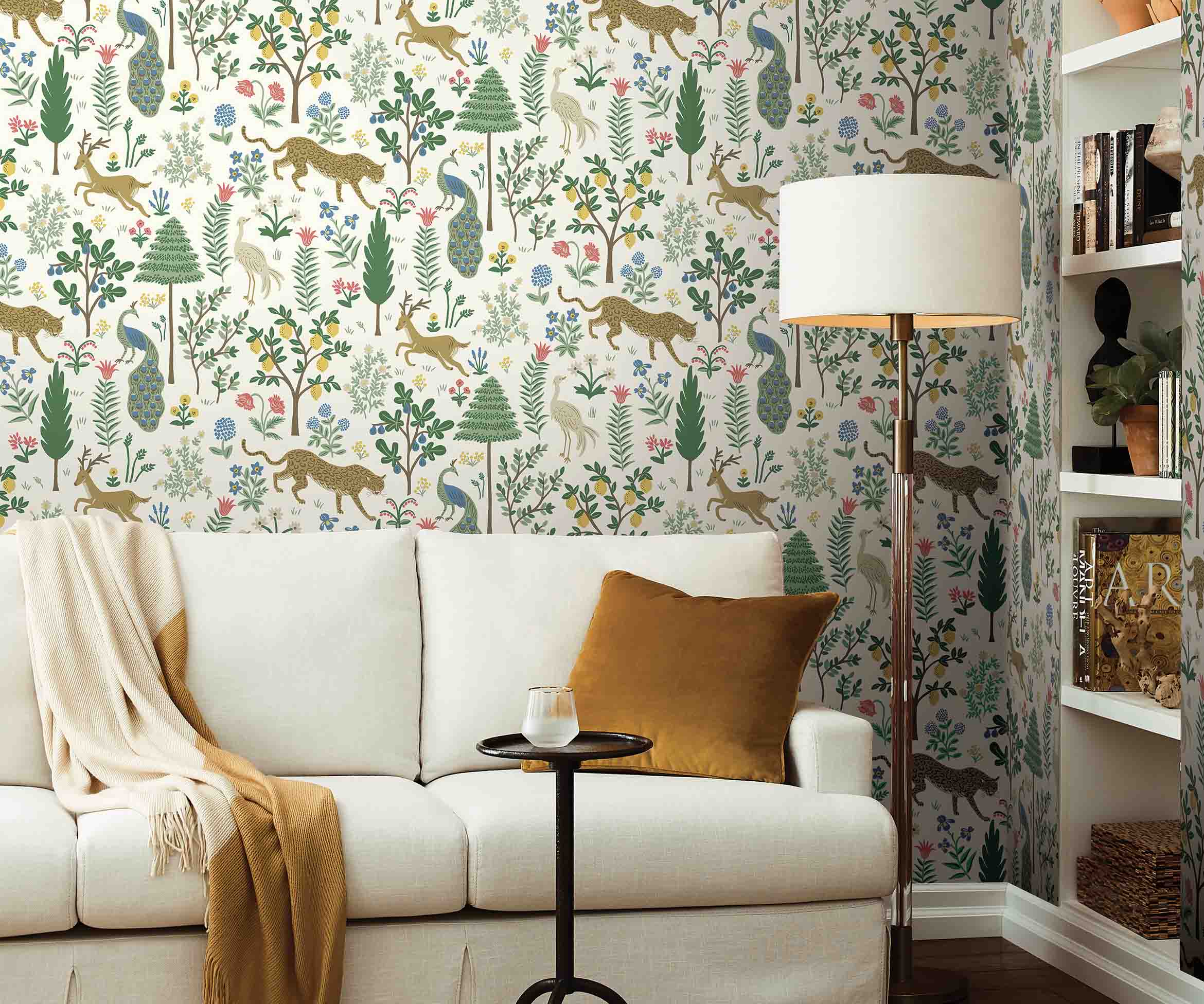 Menagerie Wallpaper Sample - White