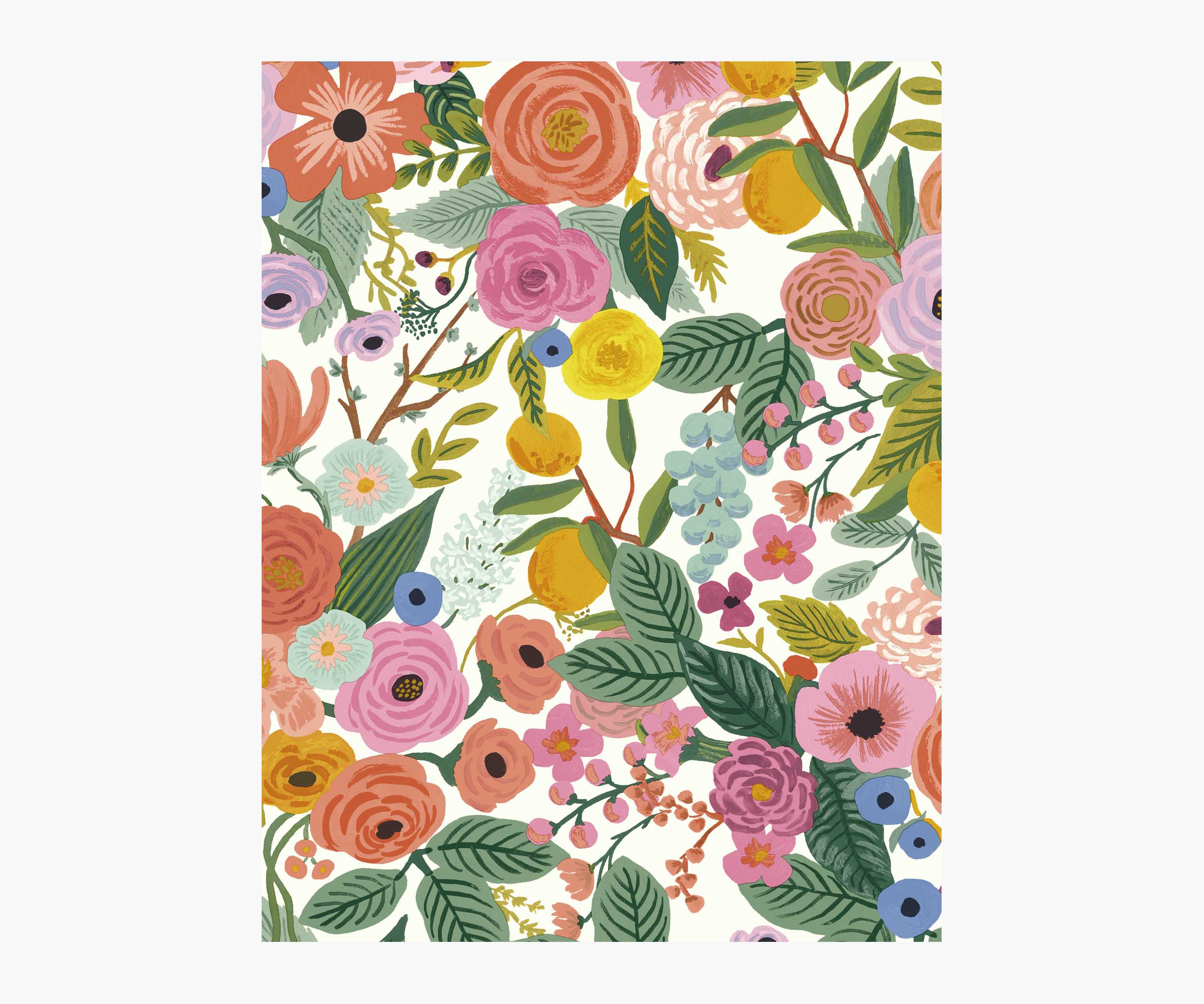 Garden Party Wallpaper Sample - Rose Multi