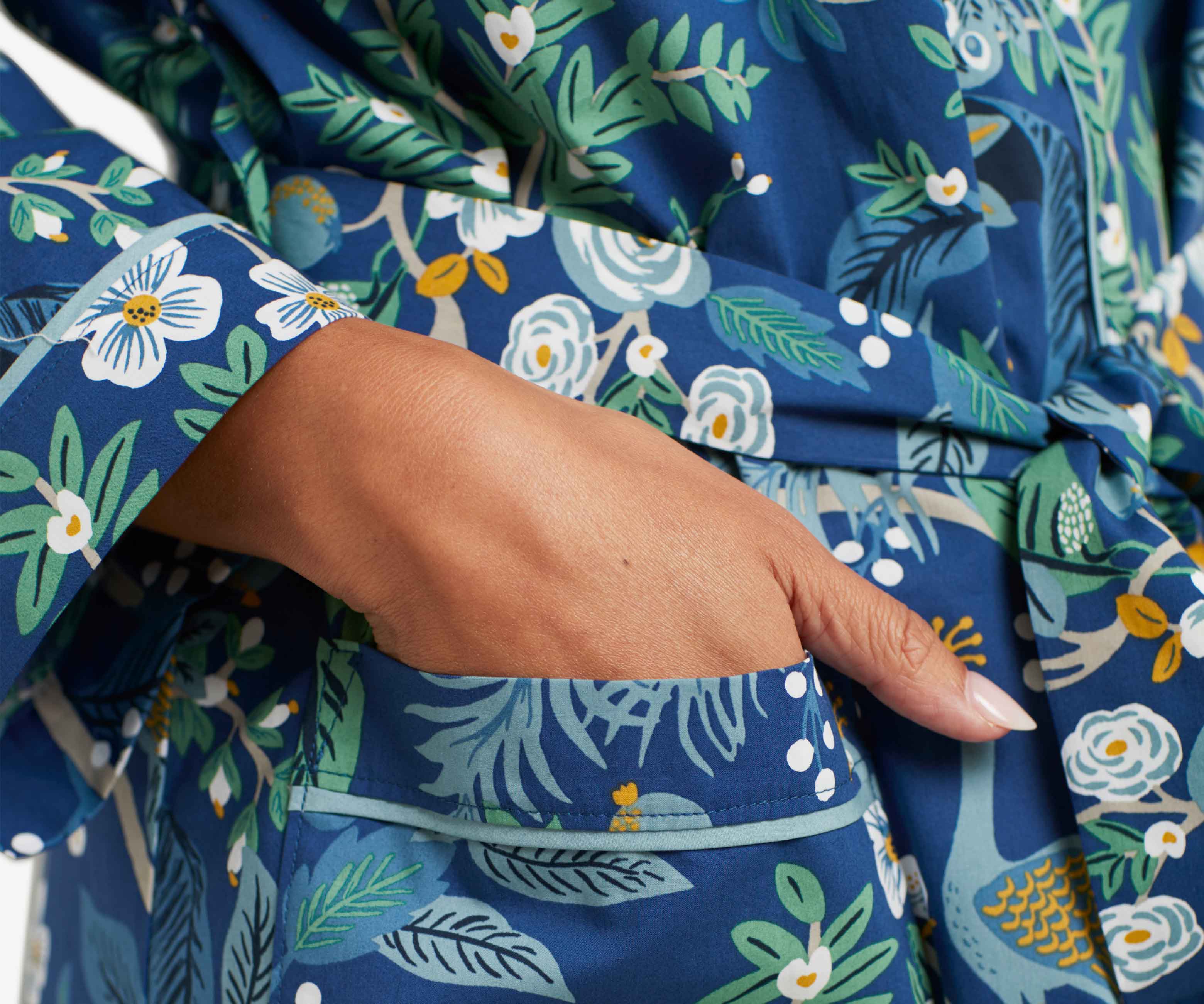 Poplin Robe - Peacock