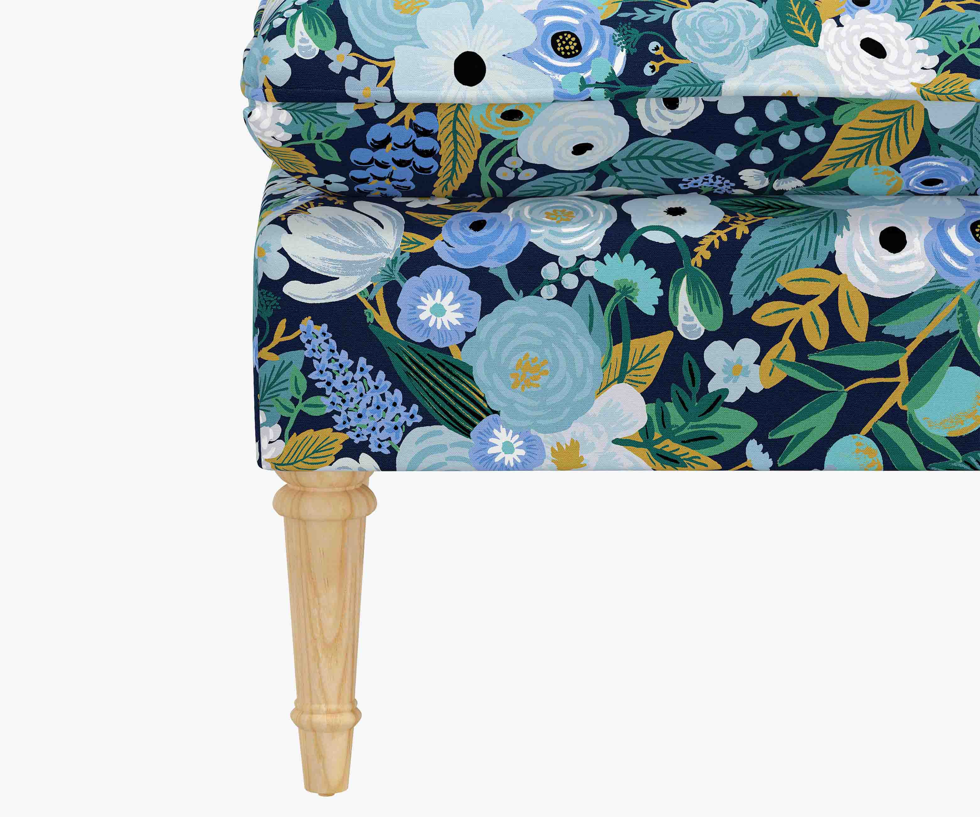 Louie Settee - Garden Party Blue