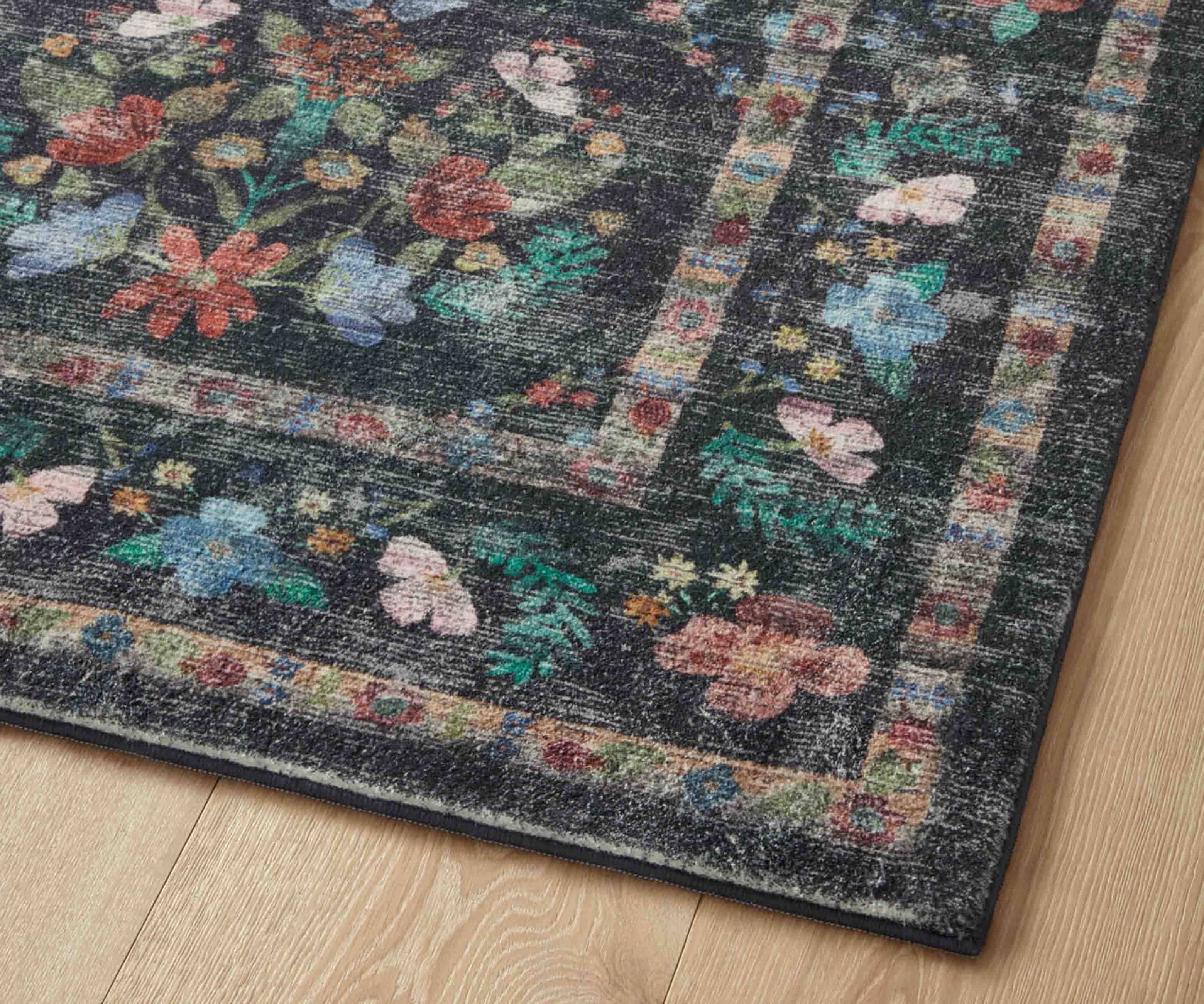 Courtyard Seville Printed Rug - Charcoal