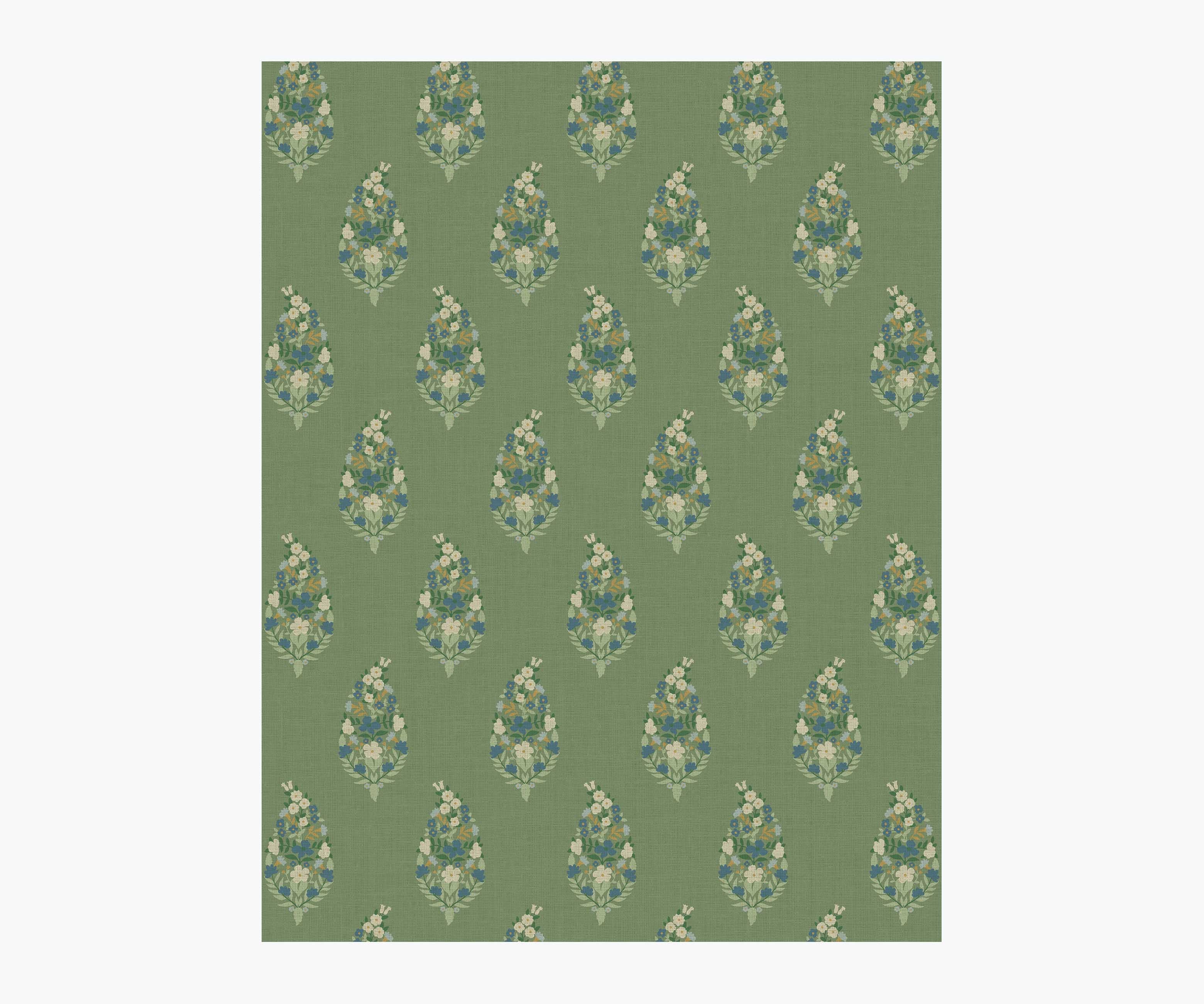 Paisley Wallpaper Sample - Green