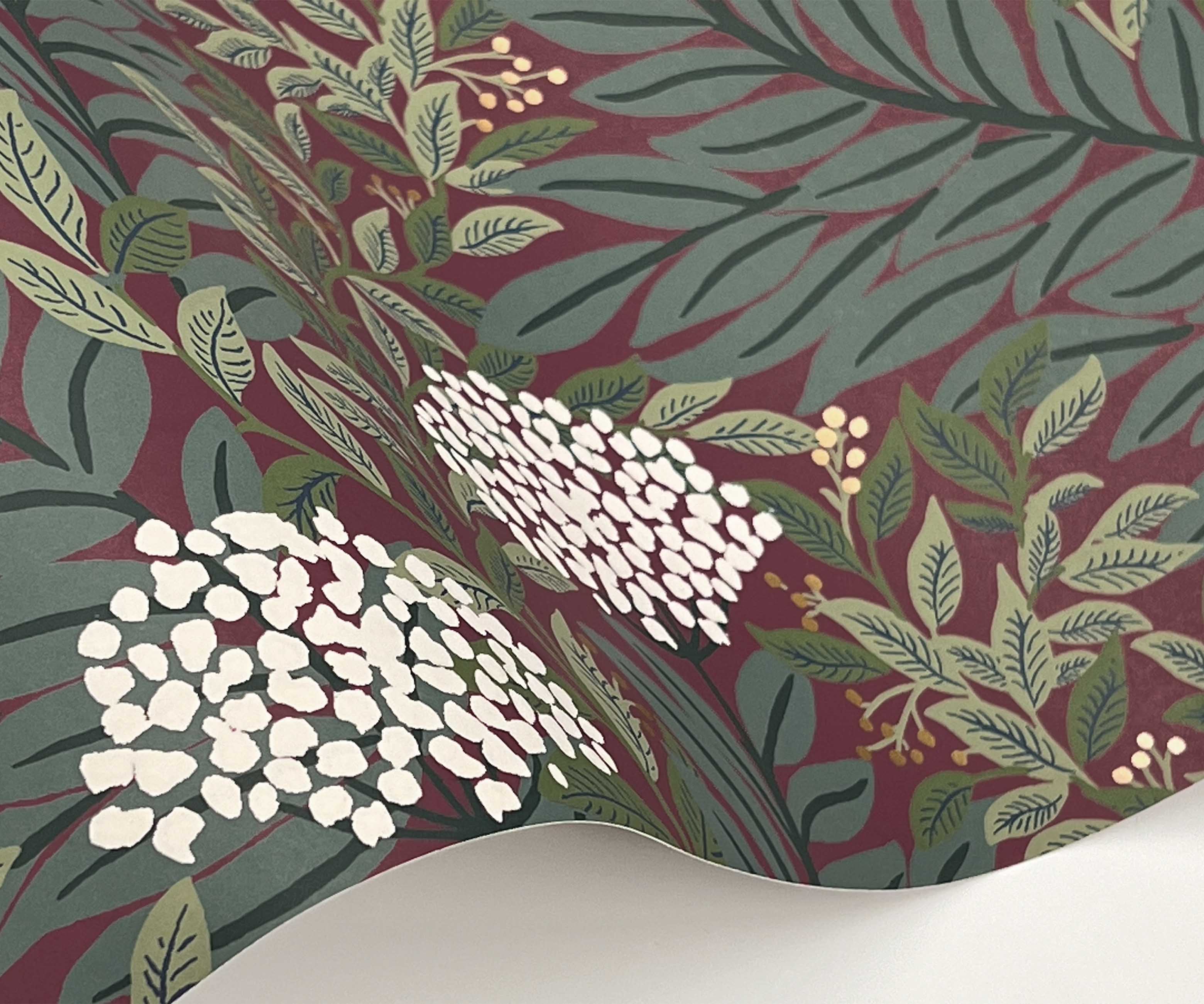 Highgrove Wallpaper - Burgundy