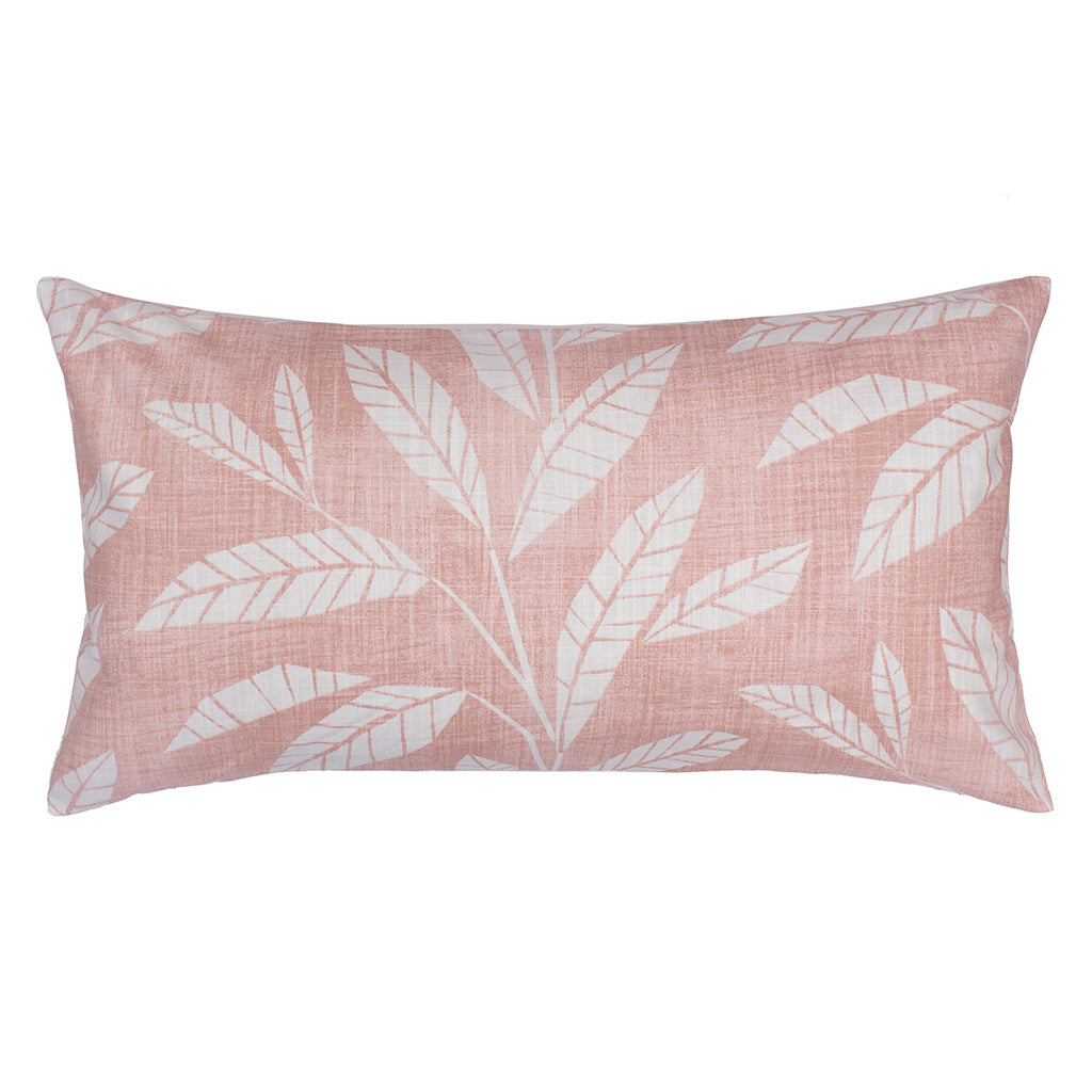 Pink Fern Throw Pillow