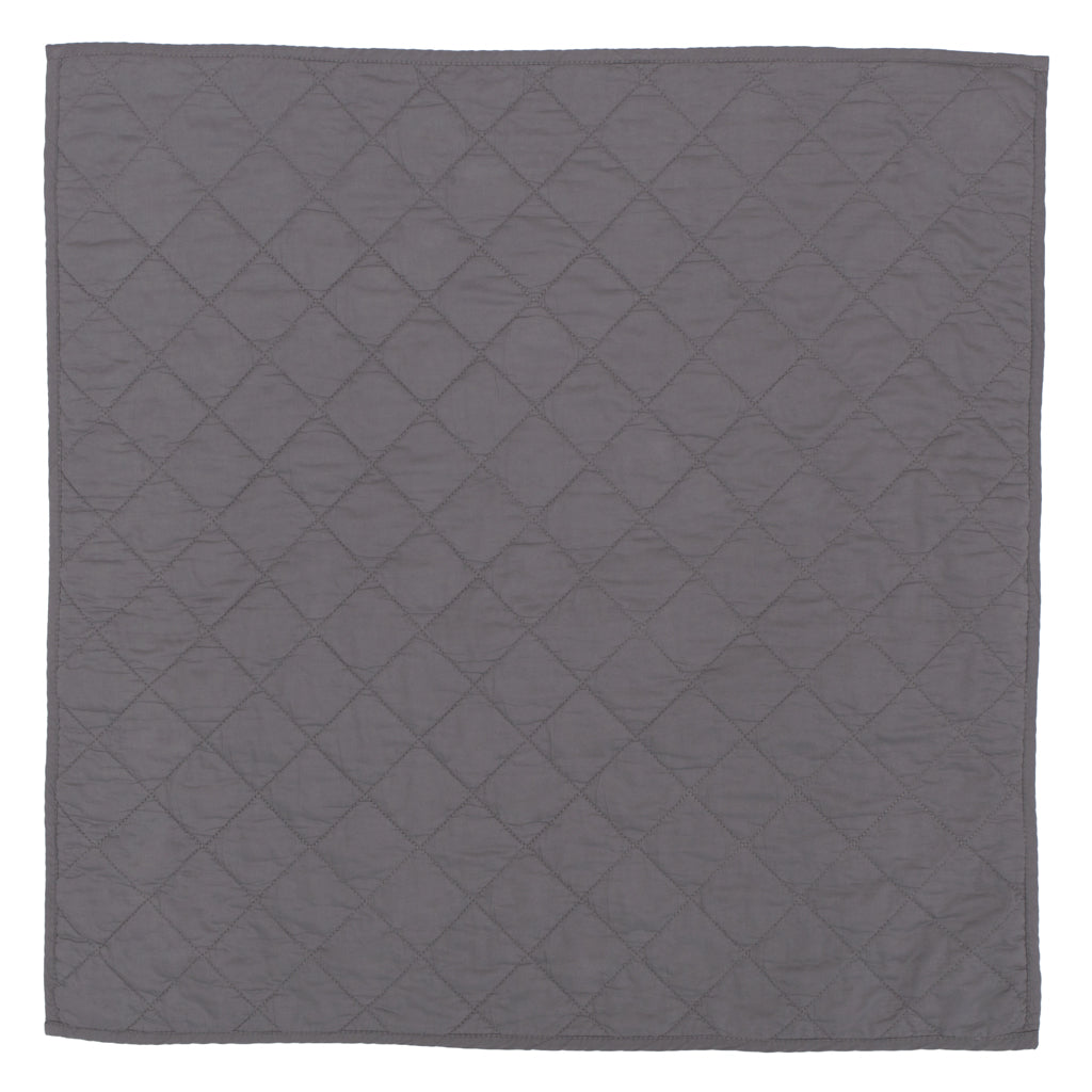 Charcoal Grey Diamond Quilt Euro Sham