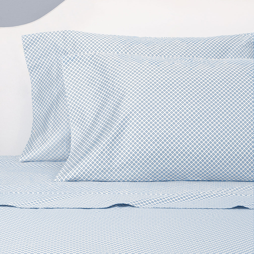 French Blue Diamonds Flat Sheet