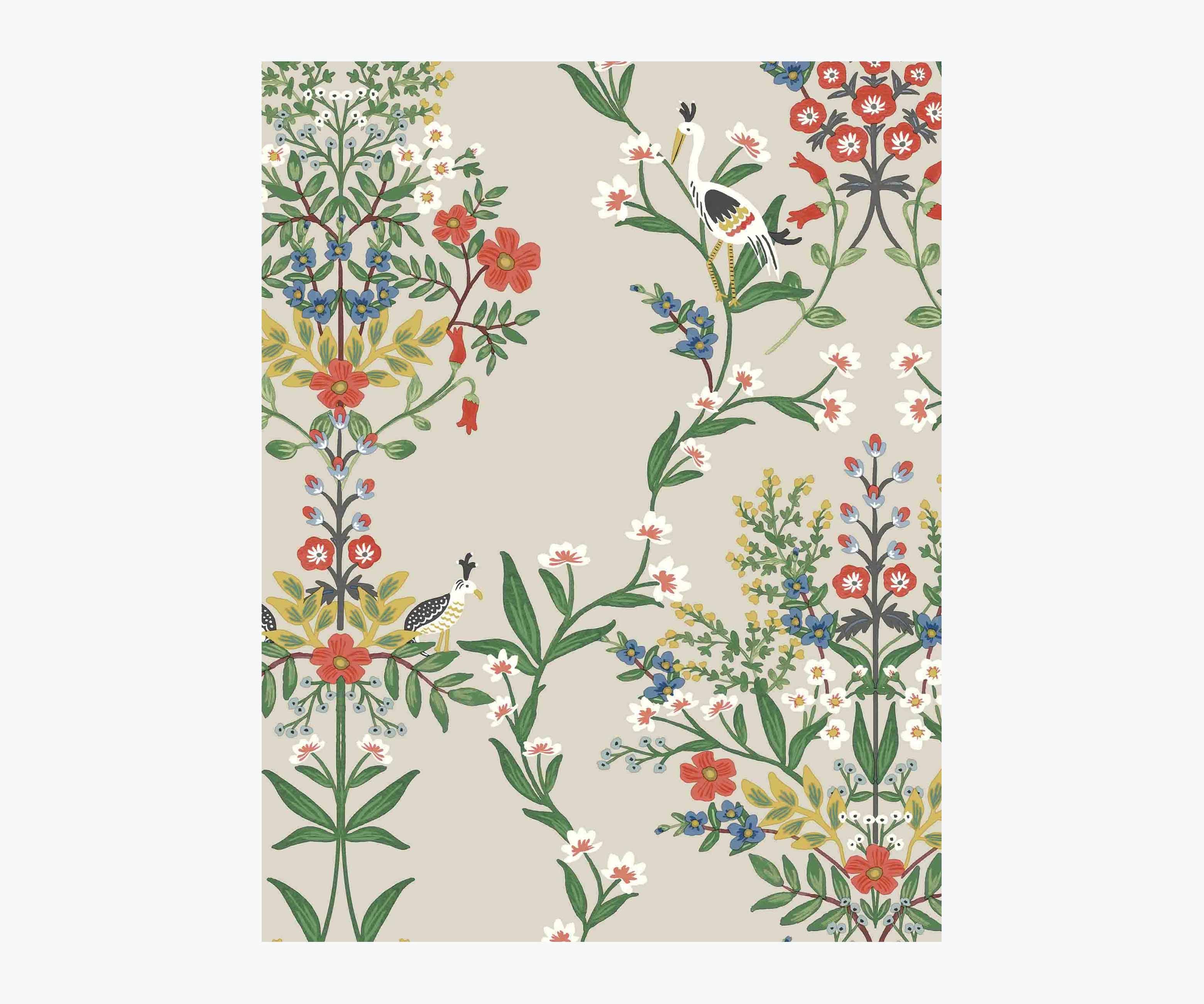 Luxembourg Wallpaper Sample - Linen Multi