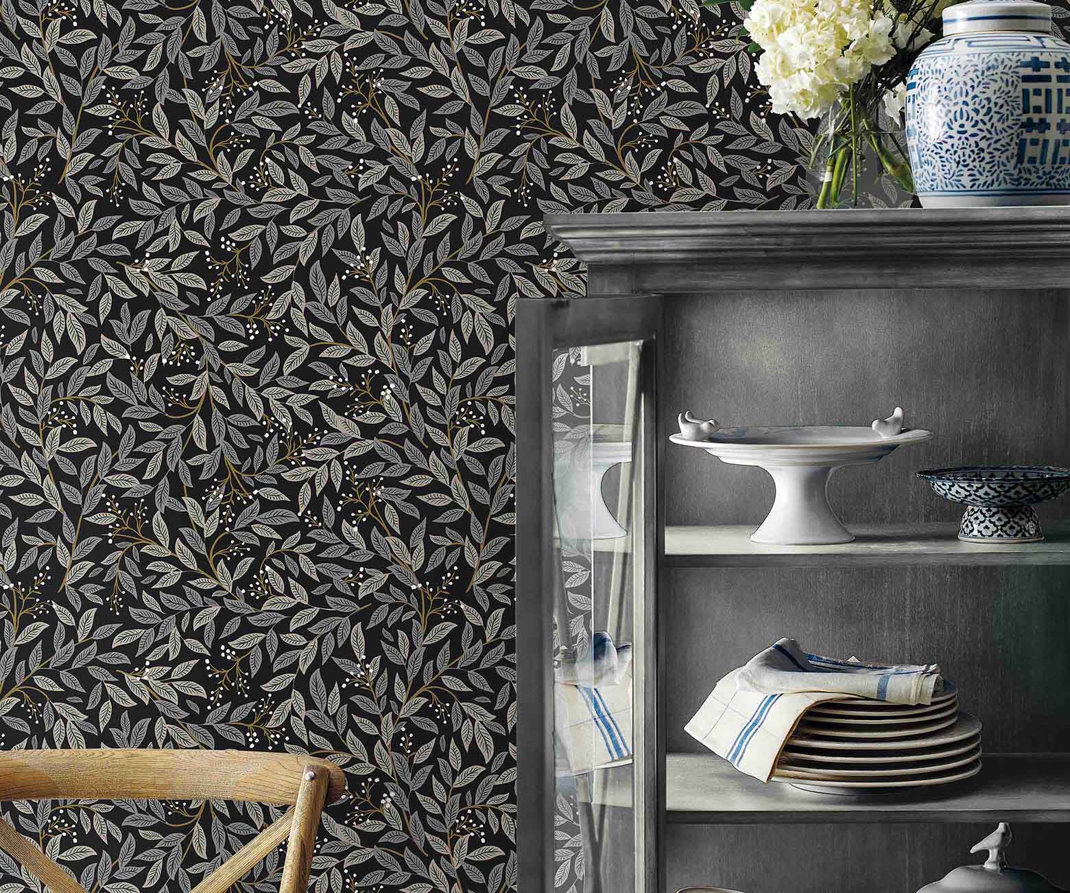 Willowberry Peel & Stick Wallpaper - Black