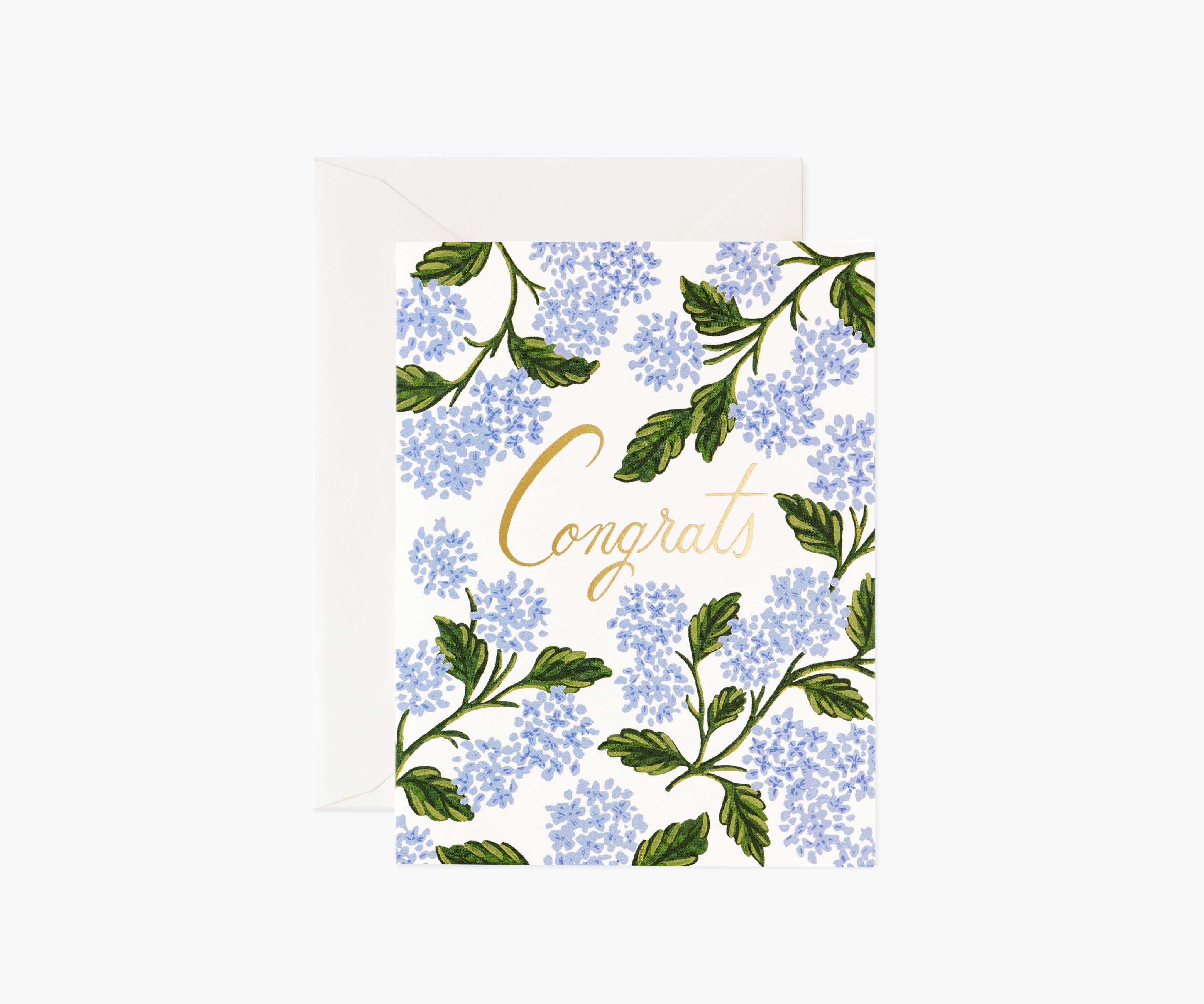 Hydrangea Congrats Greeting Card