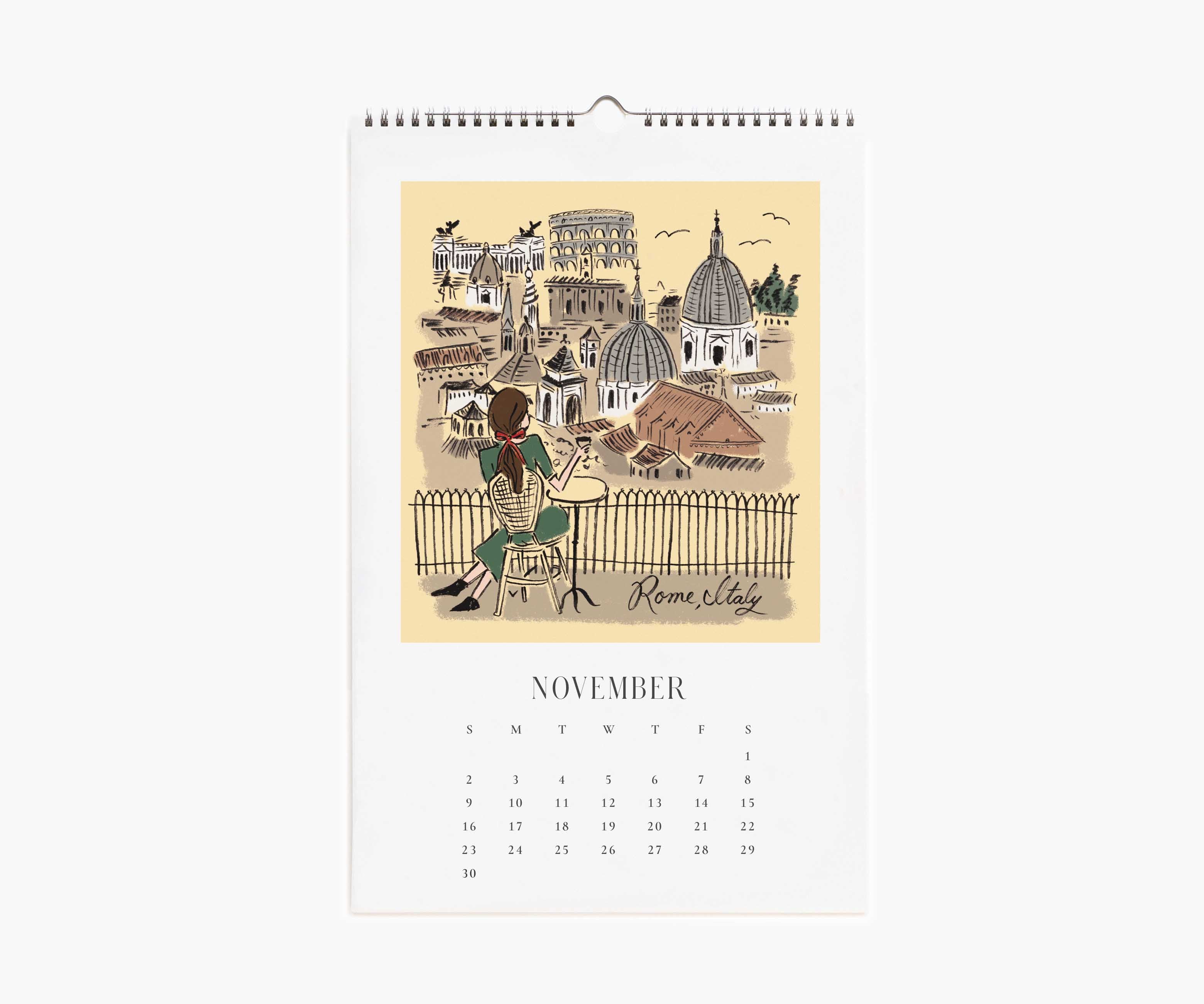 2025 Wall Calendar - Travel Sketchbook