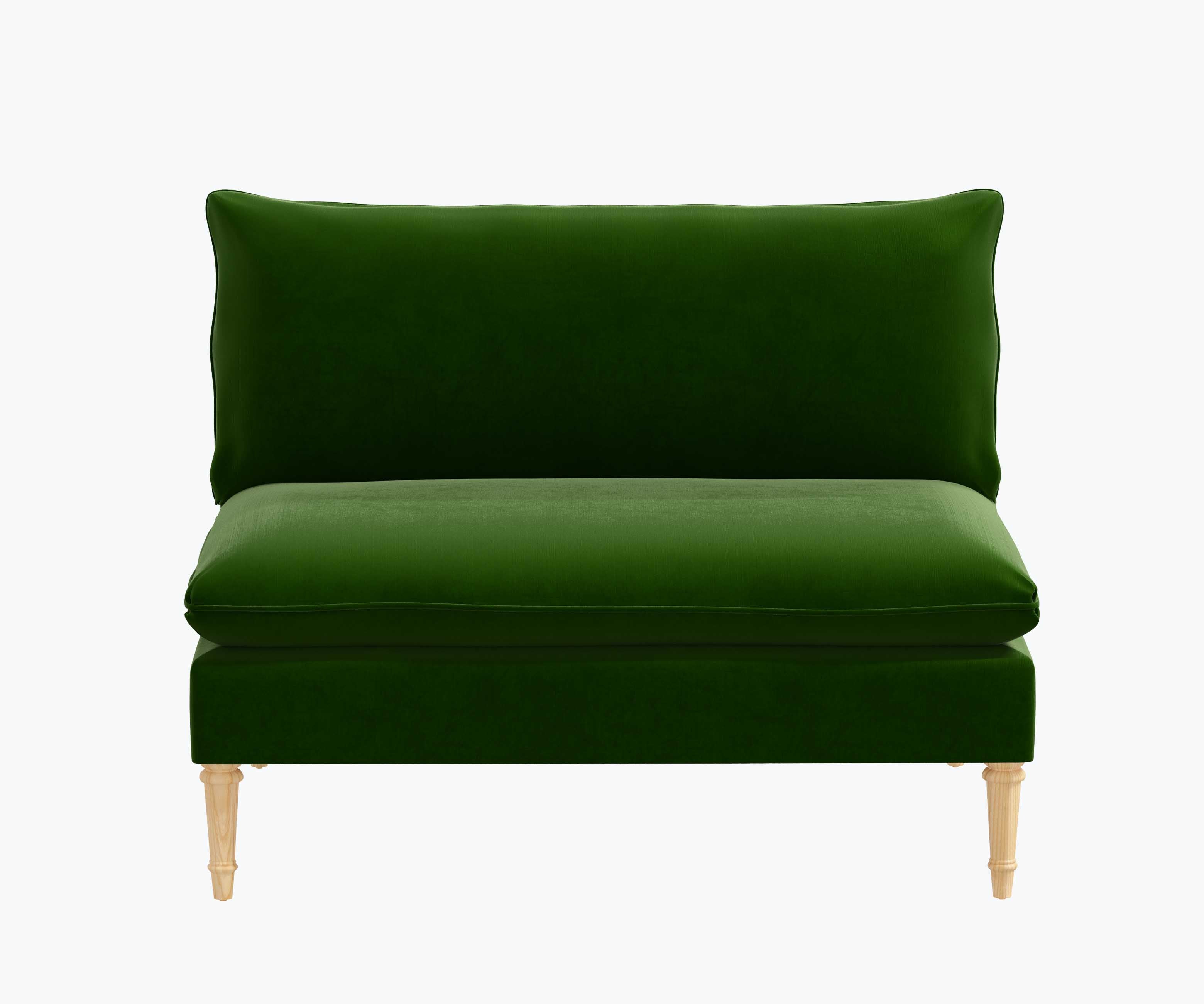 Louie Settee - Emerald Velvet