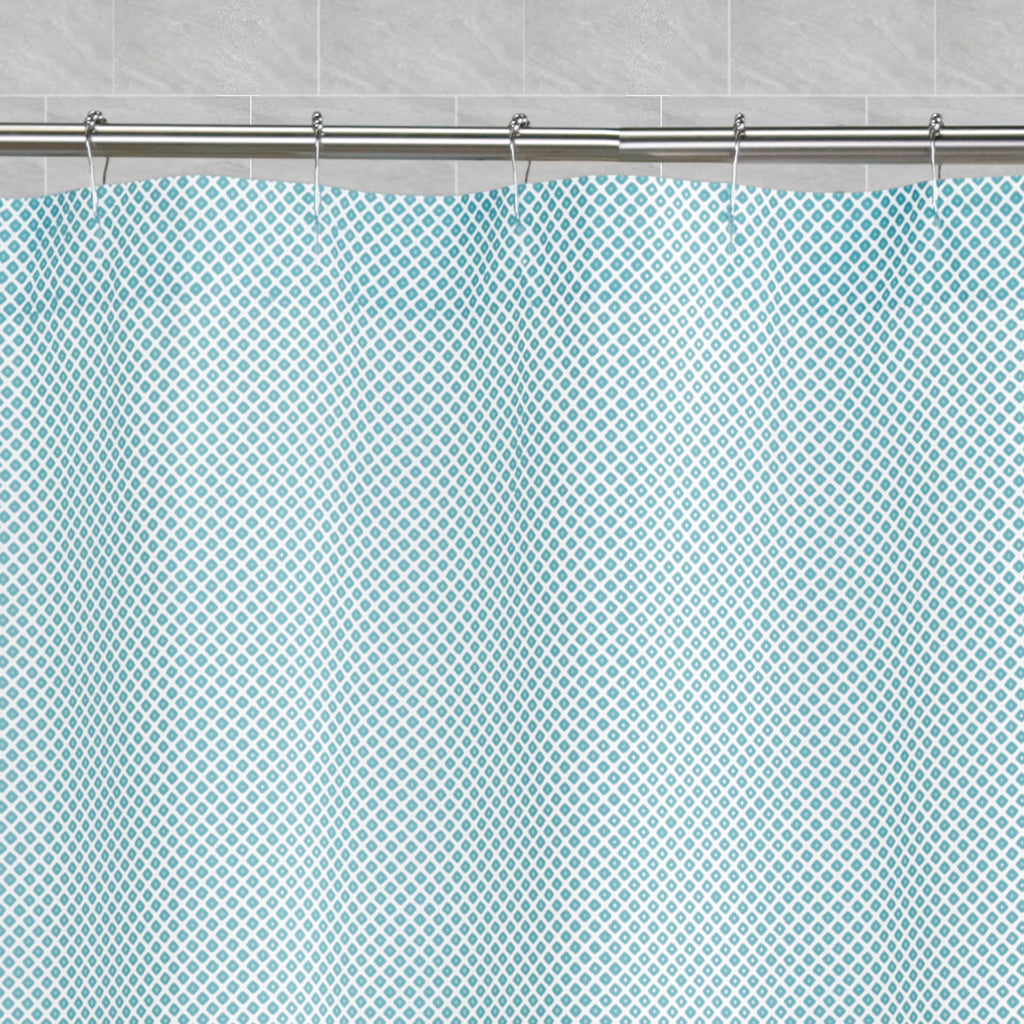 The Turquoise Diamonds Shower Curtain