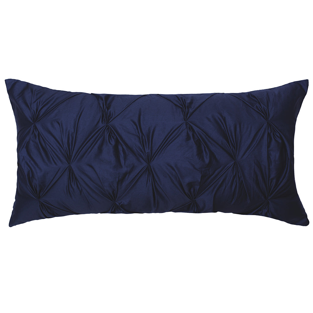 Navy Blue Pintuck Throw Pillow