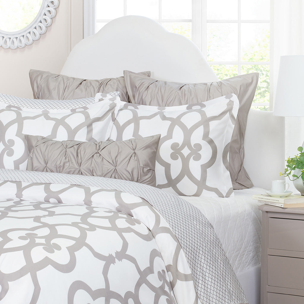 Dove Grey Florentine Euro Sham