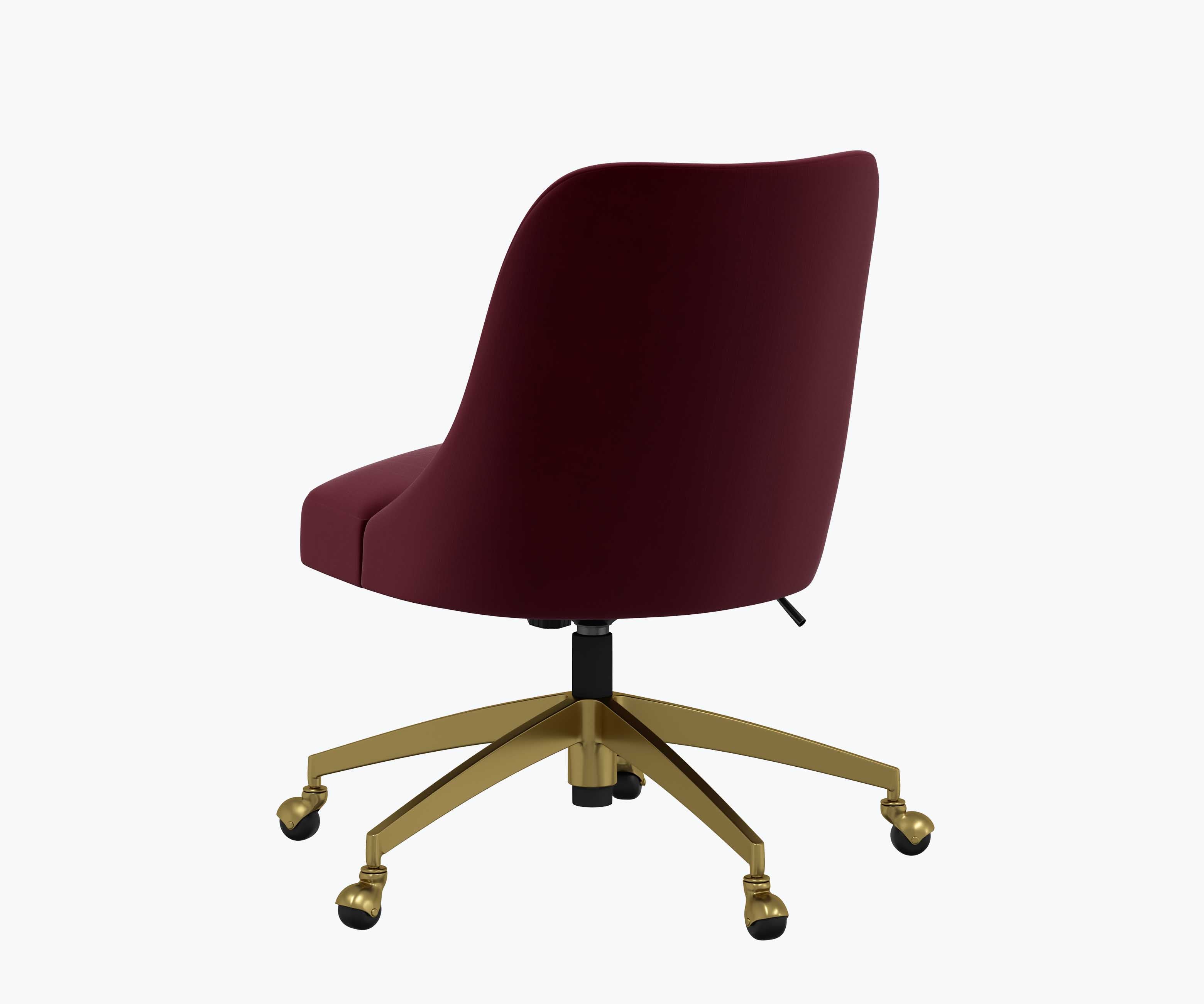 Oxford Desk Chair - Plum Velvet