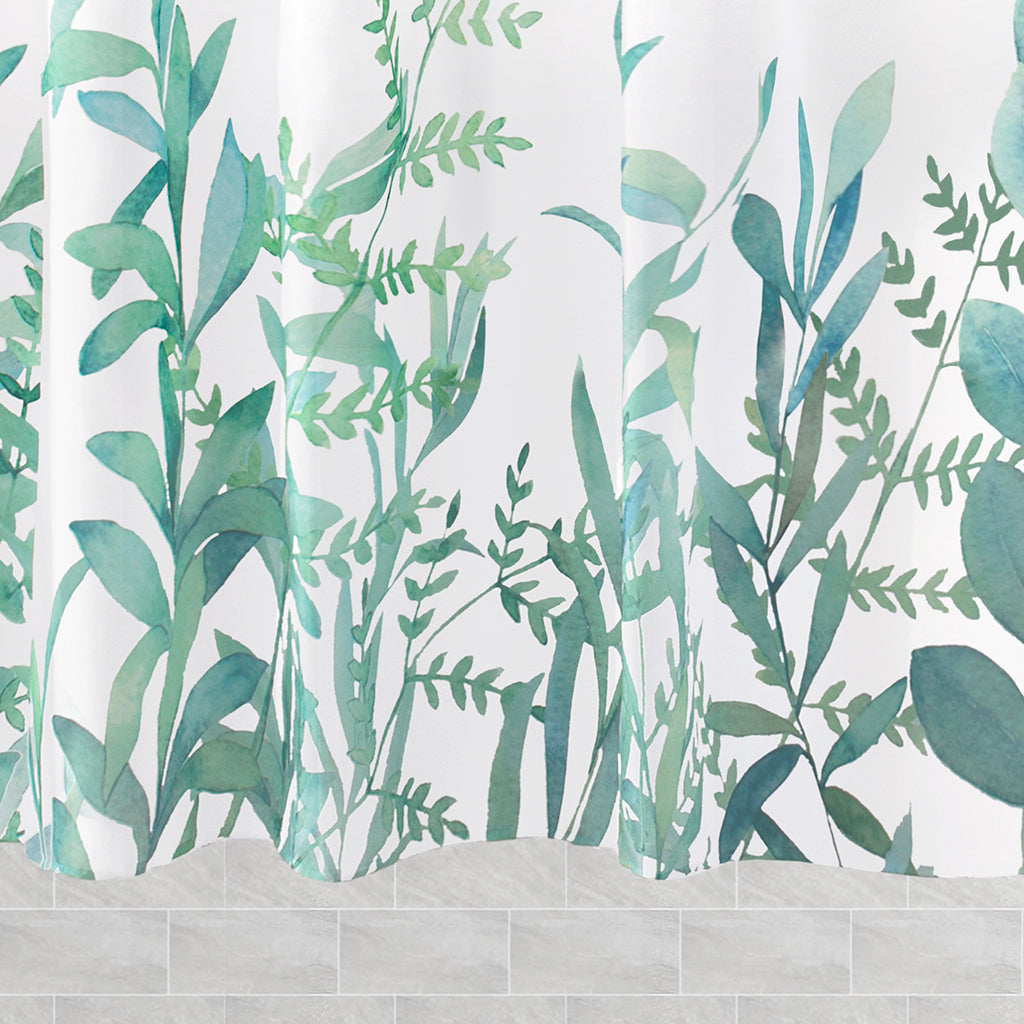 The Tropical Leaves Shower Curtain