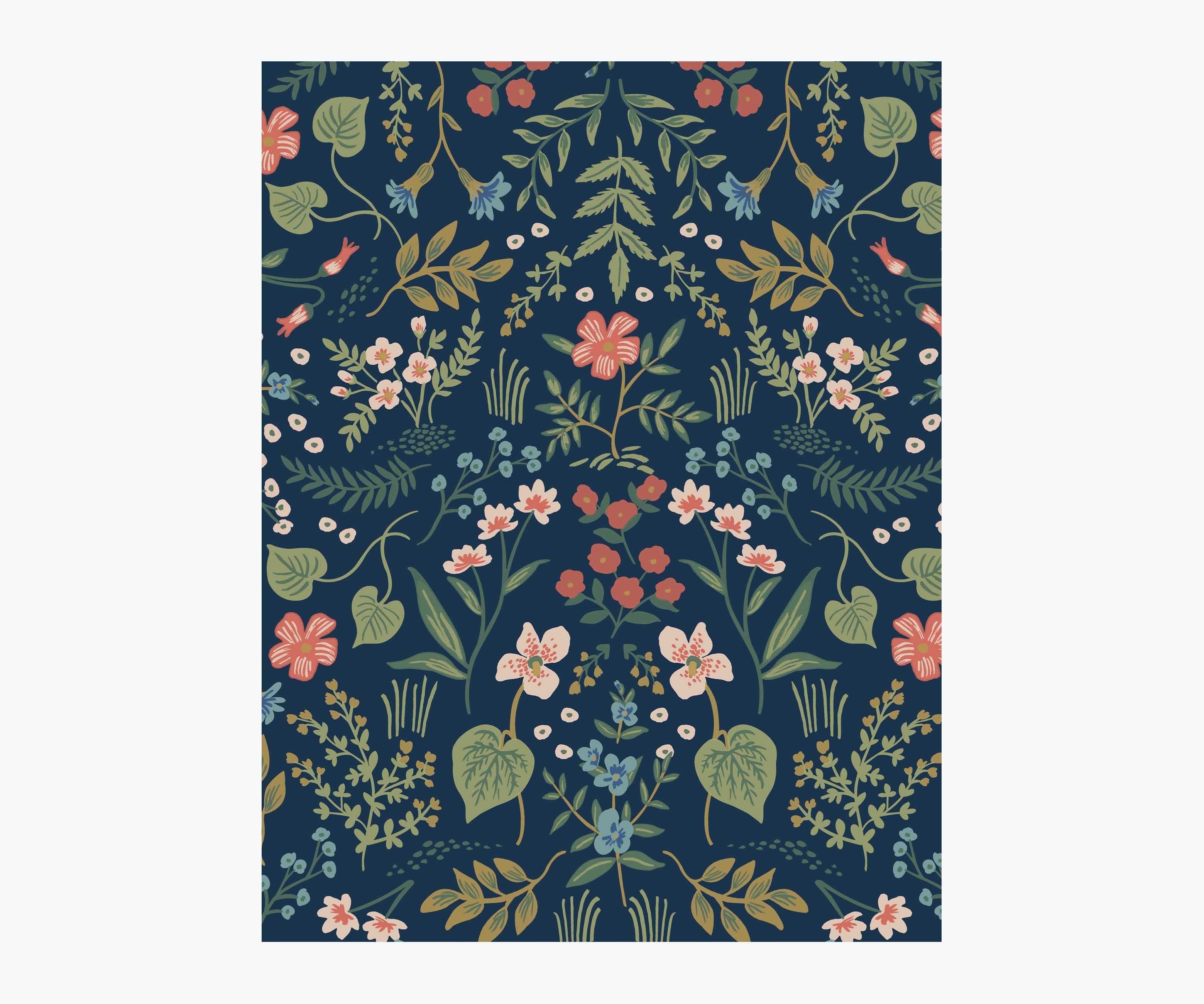 Wildwood Wallpaper Sample - Navy