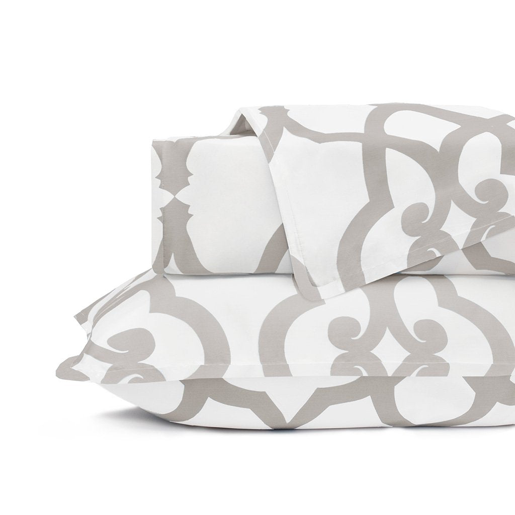 Dove Grey Florentine Duvet Cover