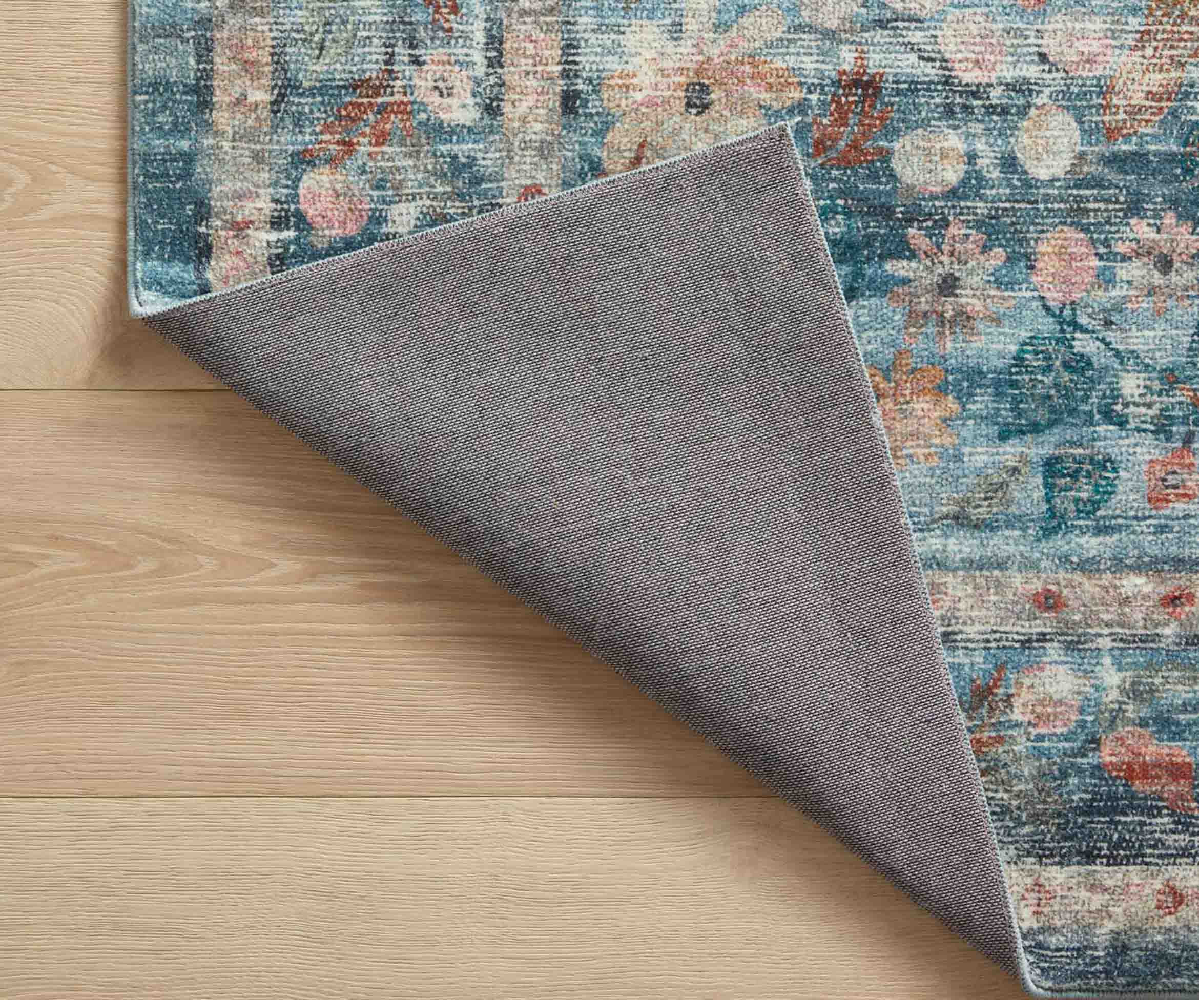 Courtyard Eve Printed Rug - Blue