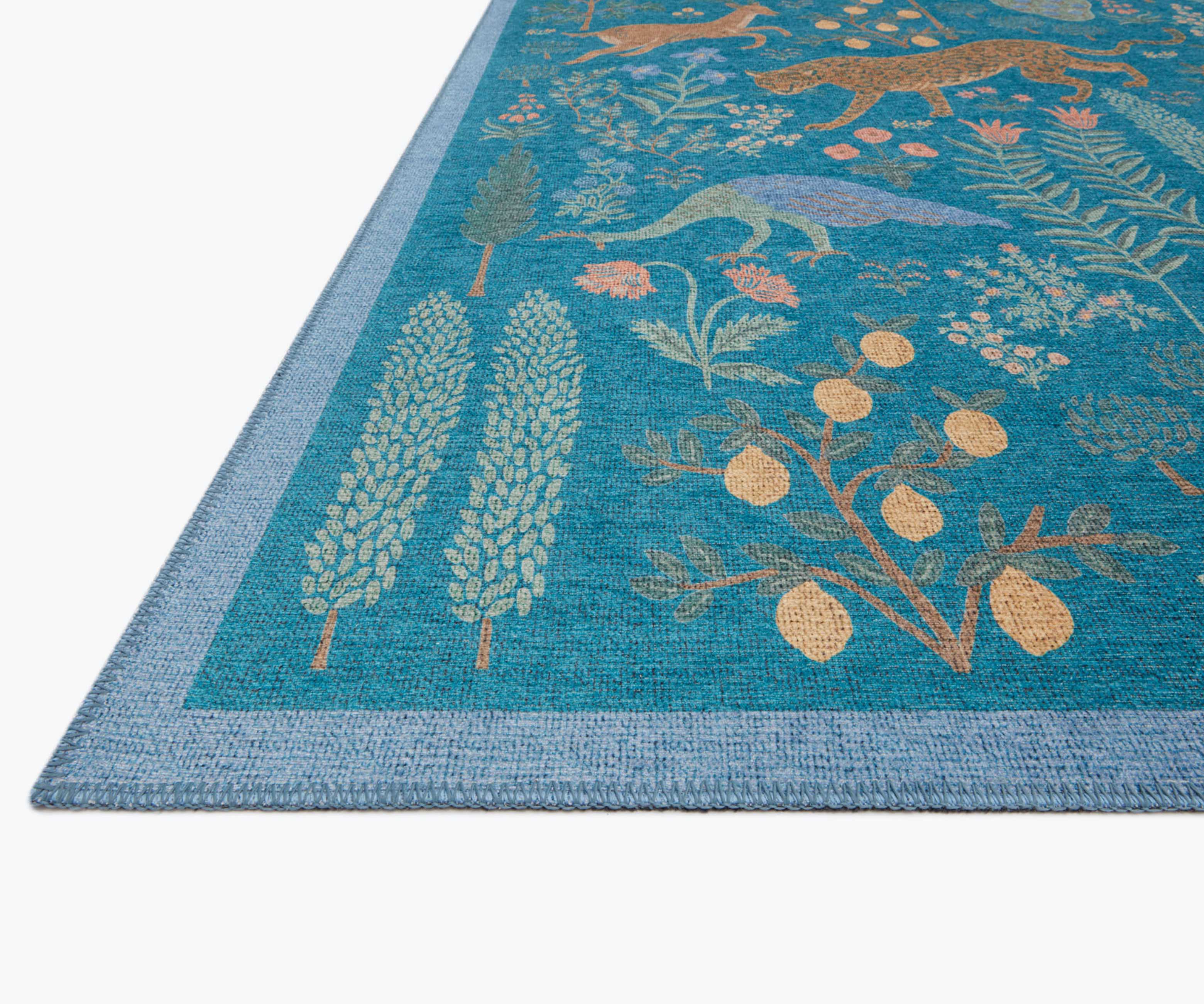 Menagerie Les Fauves Printed Rug - Marine