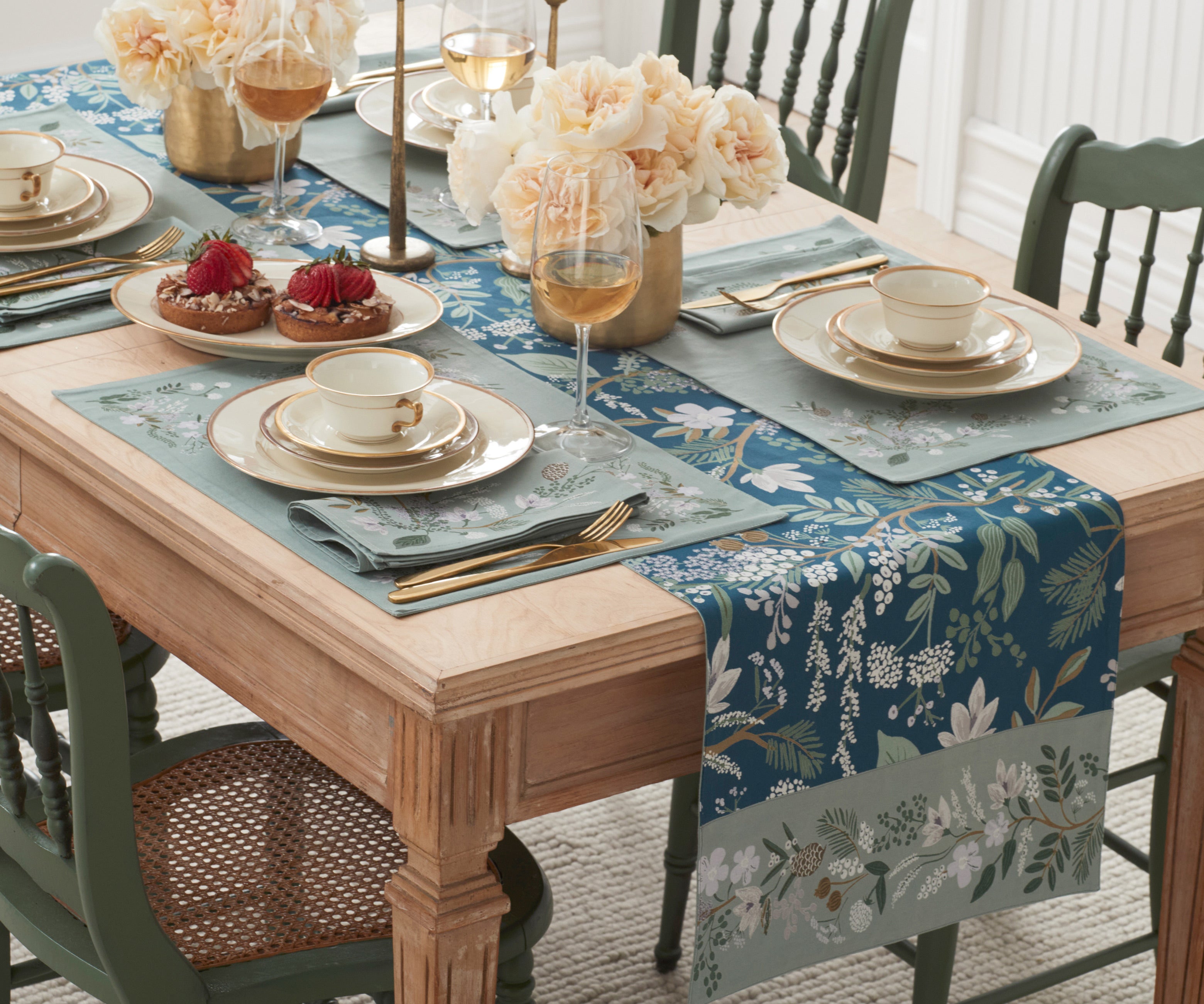 Cotton Table Runner - Juniper Forest