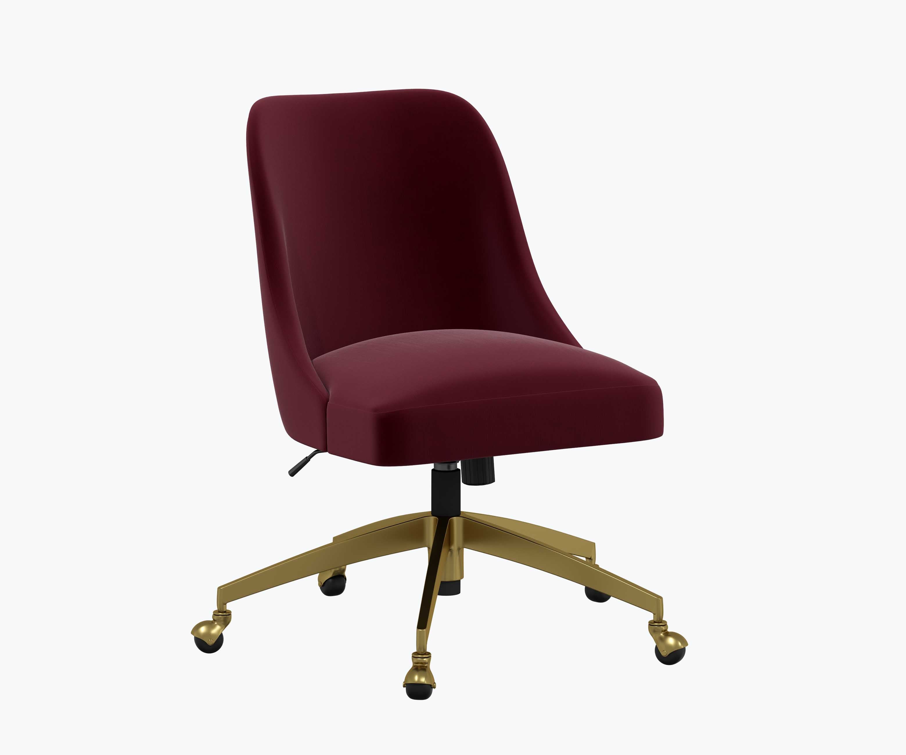 Oxford Desk Chair - Plum Velvet